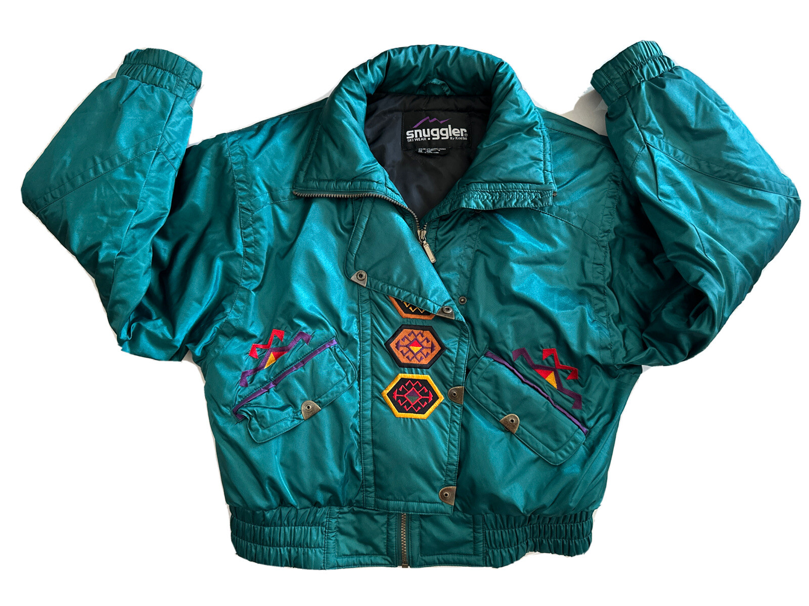 Vtg Snuggler Ski Wear by Kaelin Mariah Parka Jacket Women’s Size 10 Embroidered