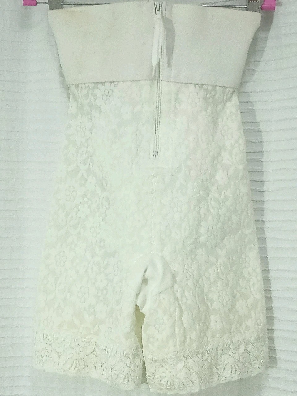 Crown-ette HI-Waisted Girdle with zipper 26/ S White VINTAGE
