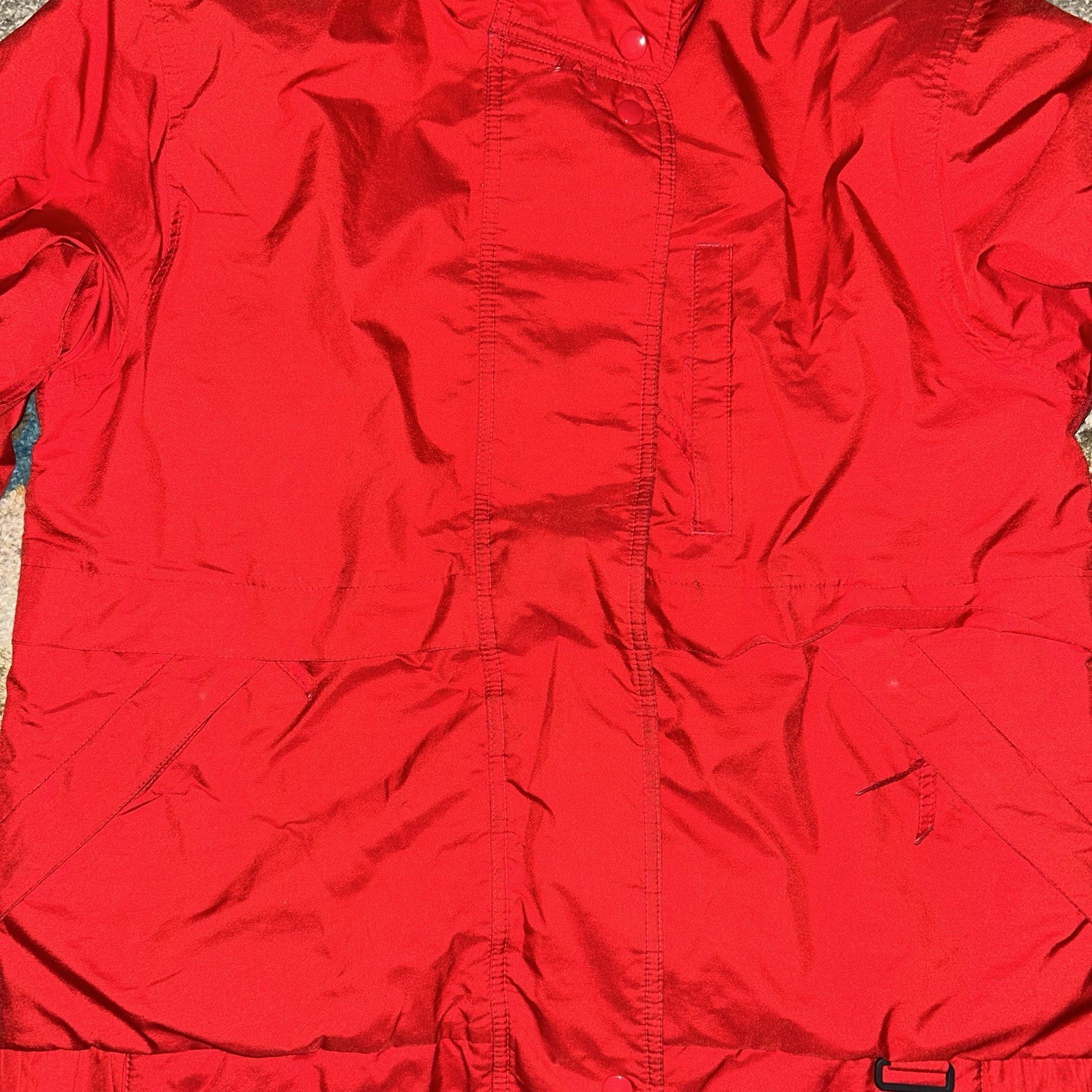 Vintage 80s Eddie Bauer Red Goose Down Filled Jacket Size Medium Hong Kong