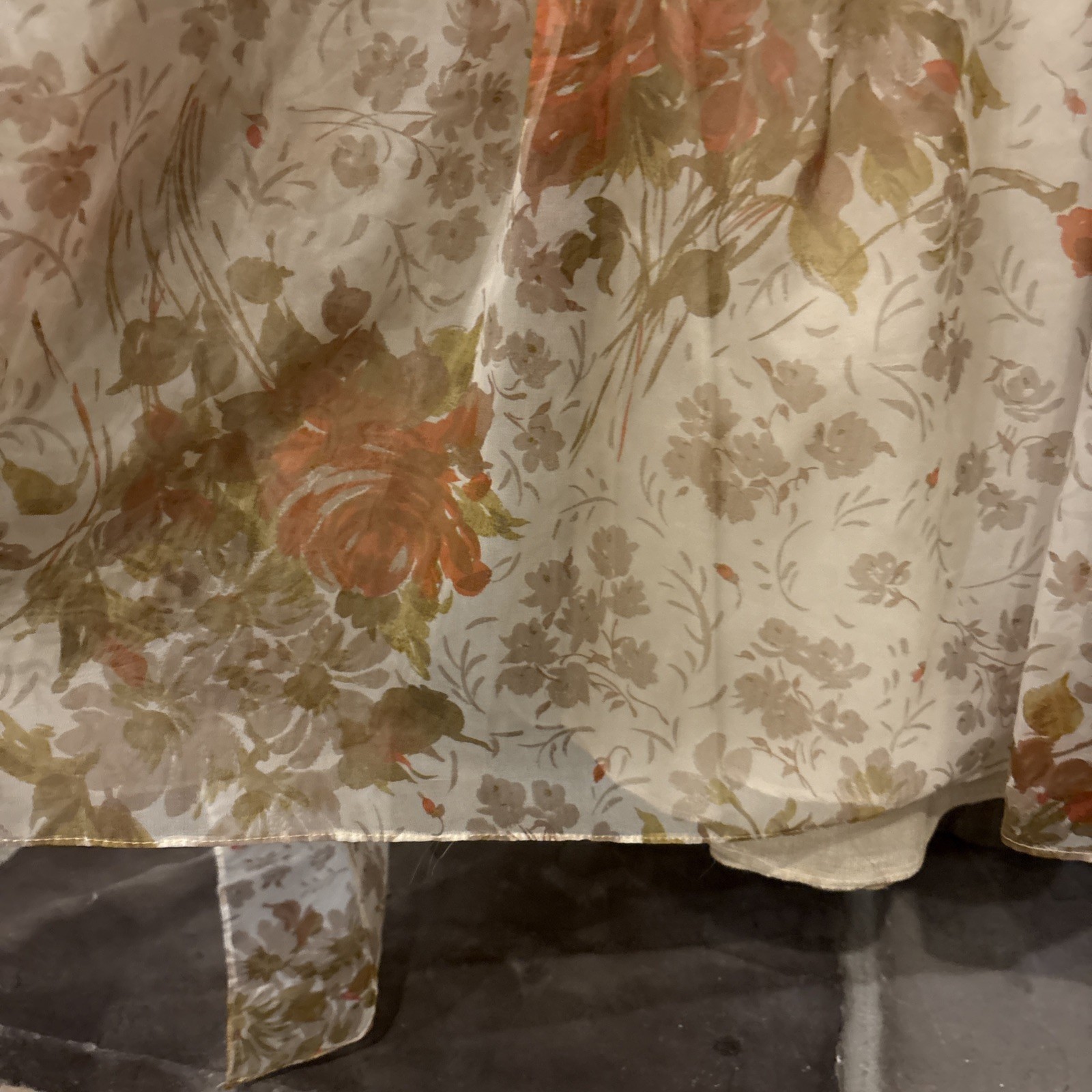 VTG Fred Perlberg Dance Originals 40’s STRAPLESS FLORAL Dress Gown 30” bust EUC