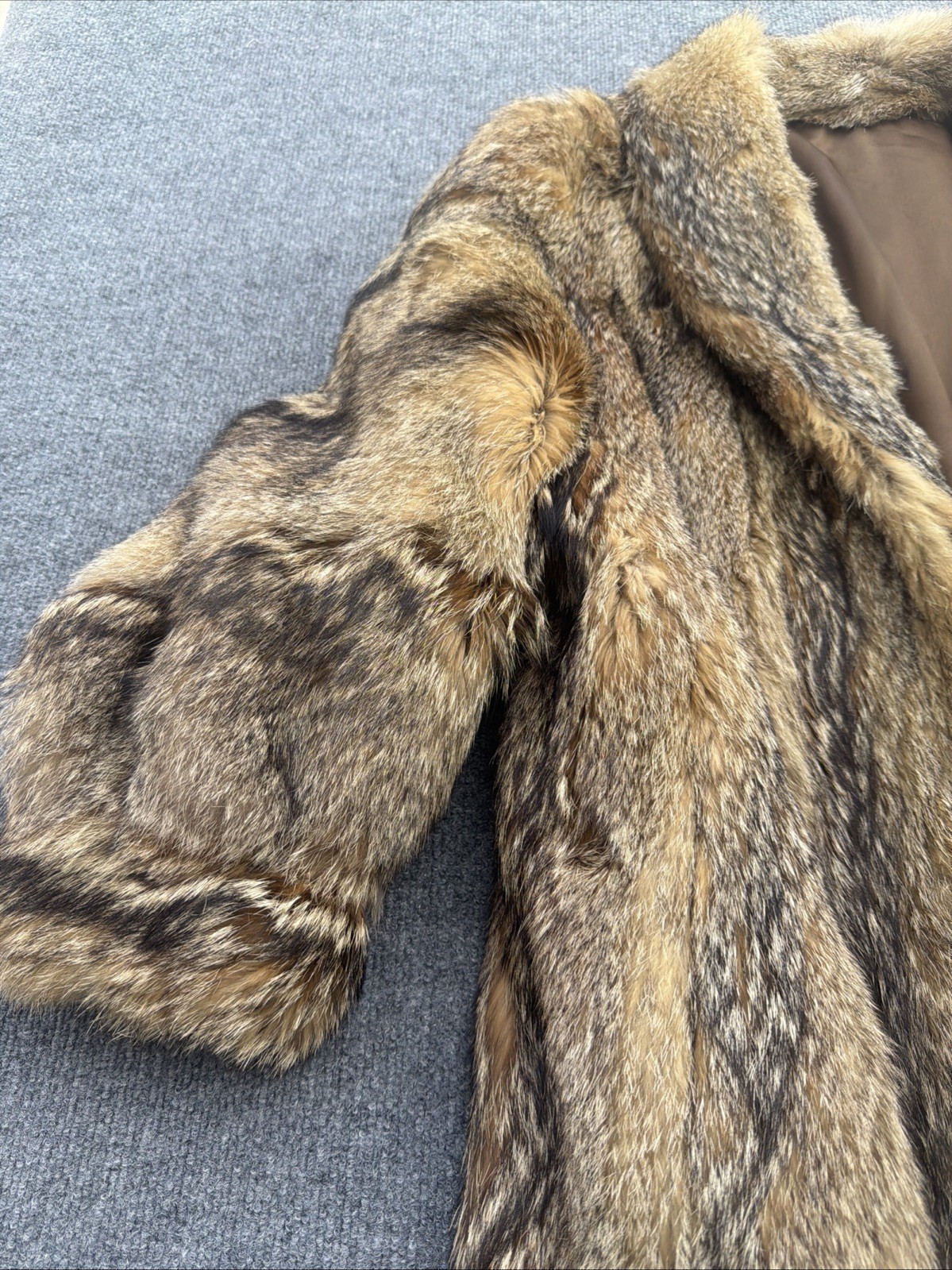 Vintage Genuine Raccoon Fur Coat Full Length 80s Glam Shawl Collar Made USA