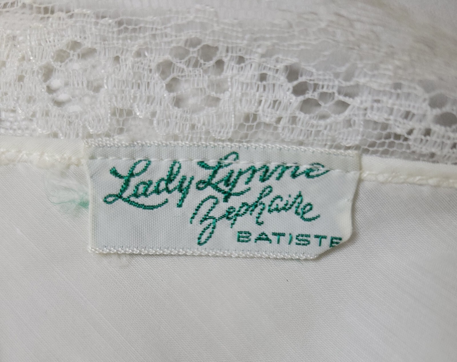 Vintage Lady Lynne Zephyr Baptize Full Slip Size 40 White Union USA Made