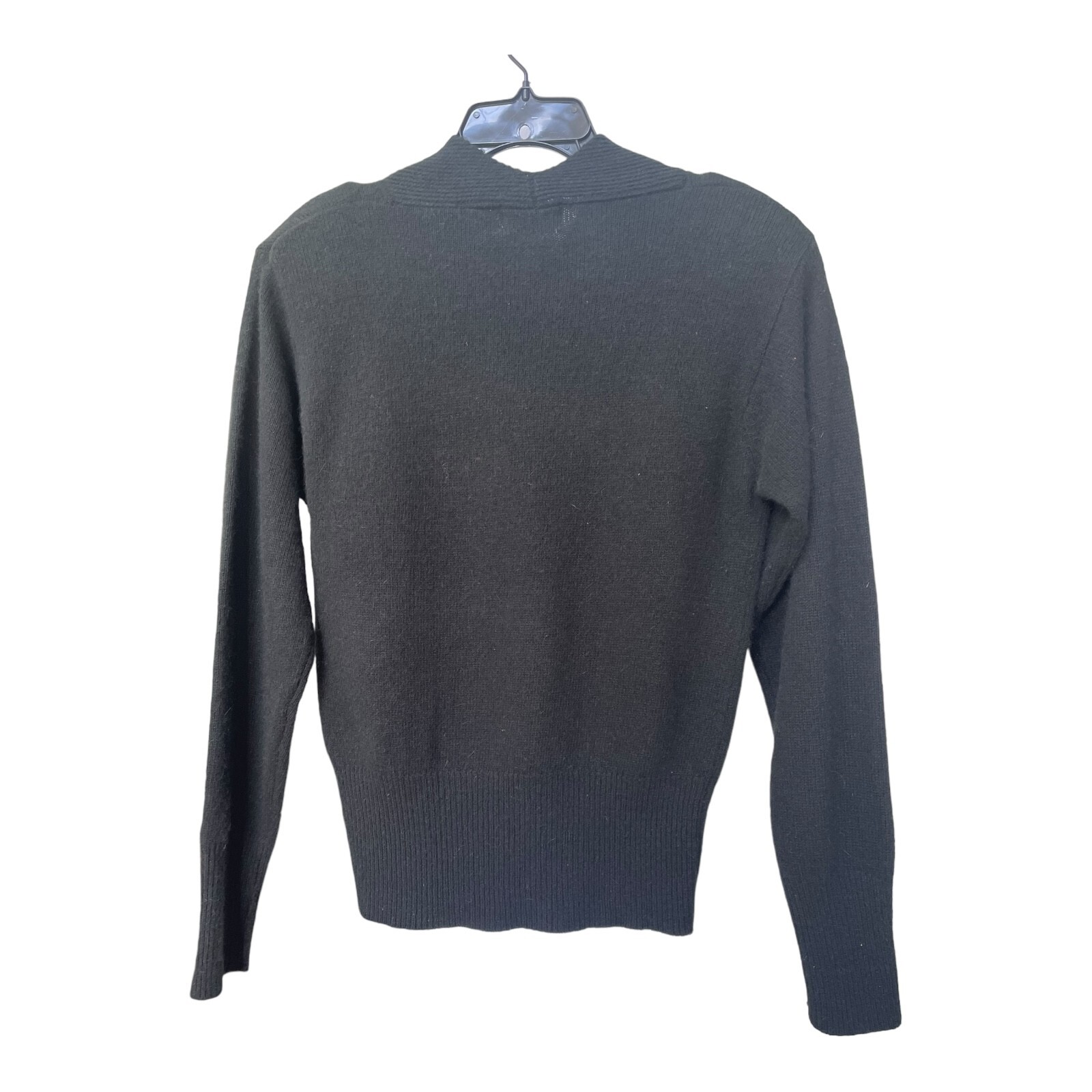 YarnWorks Vintage Sweater Size M Black Chico Lamb/Angora Bohemian Soft Classic