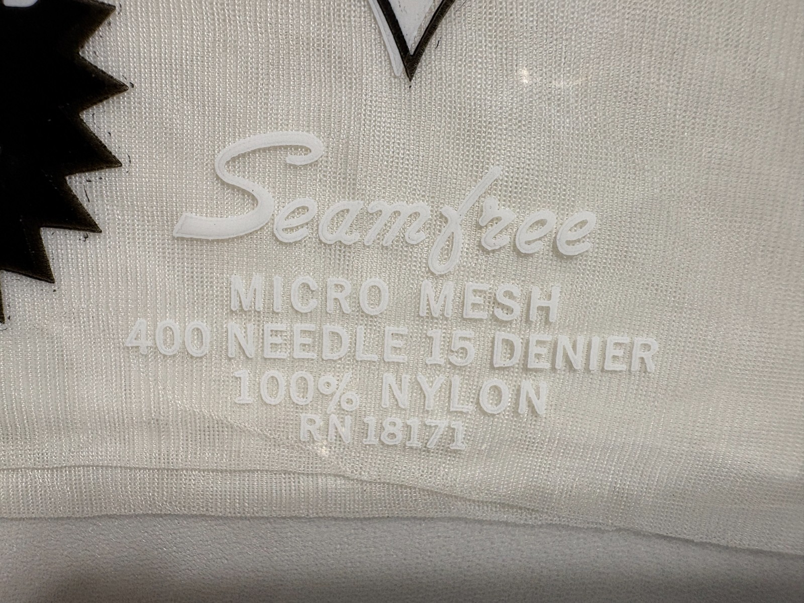 2 Vintage Seamless Mesh Stocking NOS White Size 10 1/2