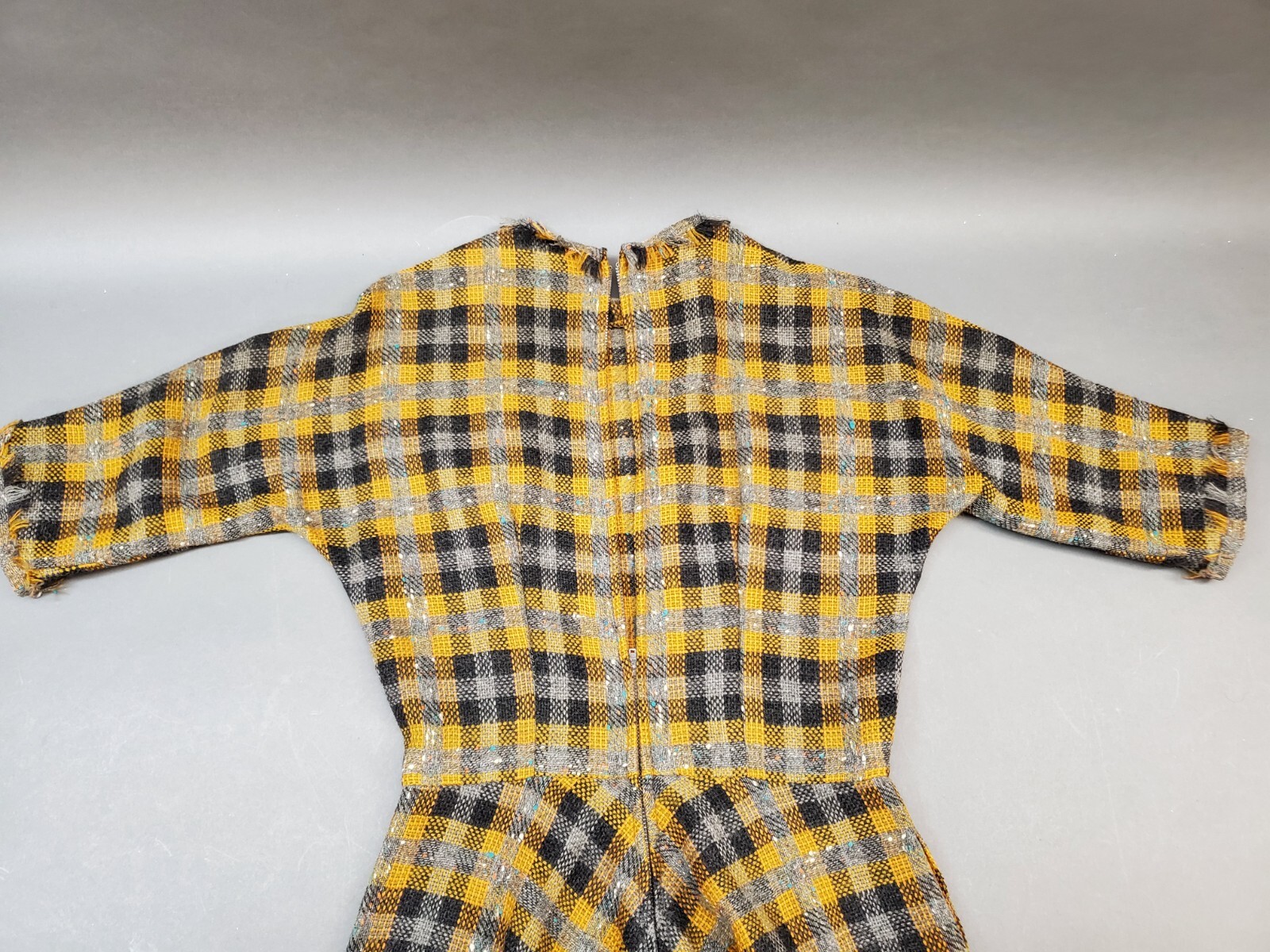 Vintage John Wanamaker Swing Dress, Early 60s, Wool Boucle. Small.