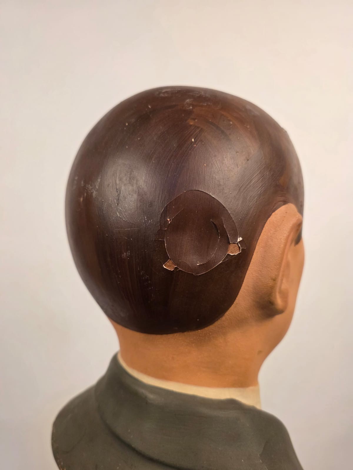 ANTIQUE 1920’S HAND PAINTED PAPER MACHE MALE MANNEQUIN HEAD STORE DISPLAY