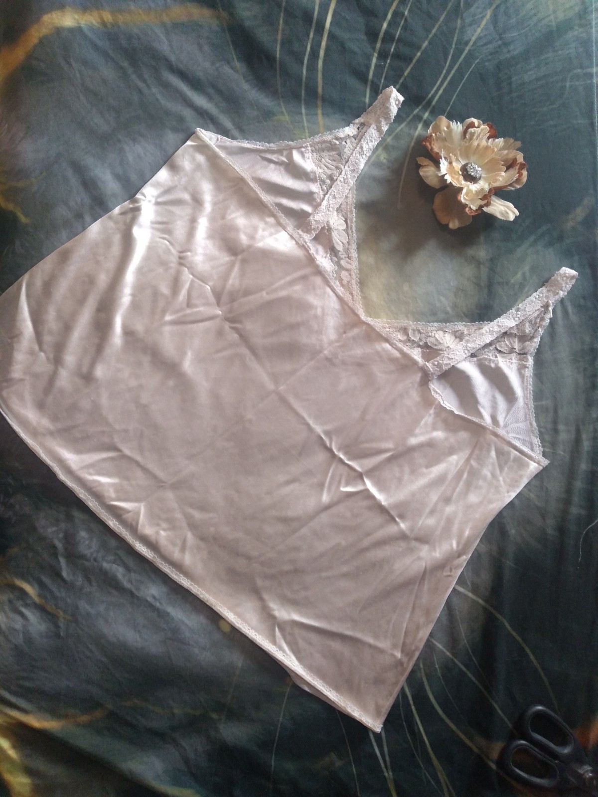 Vintage Camisole Blush Beige Lace Plus Sissy Vintage Lingerie Top