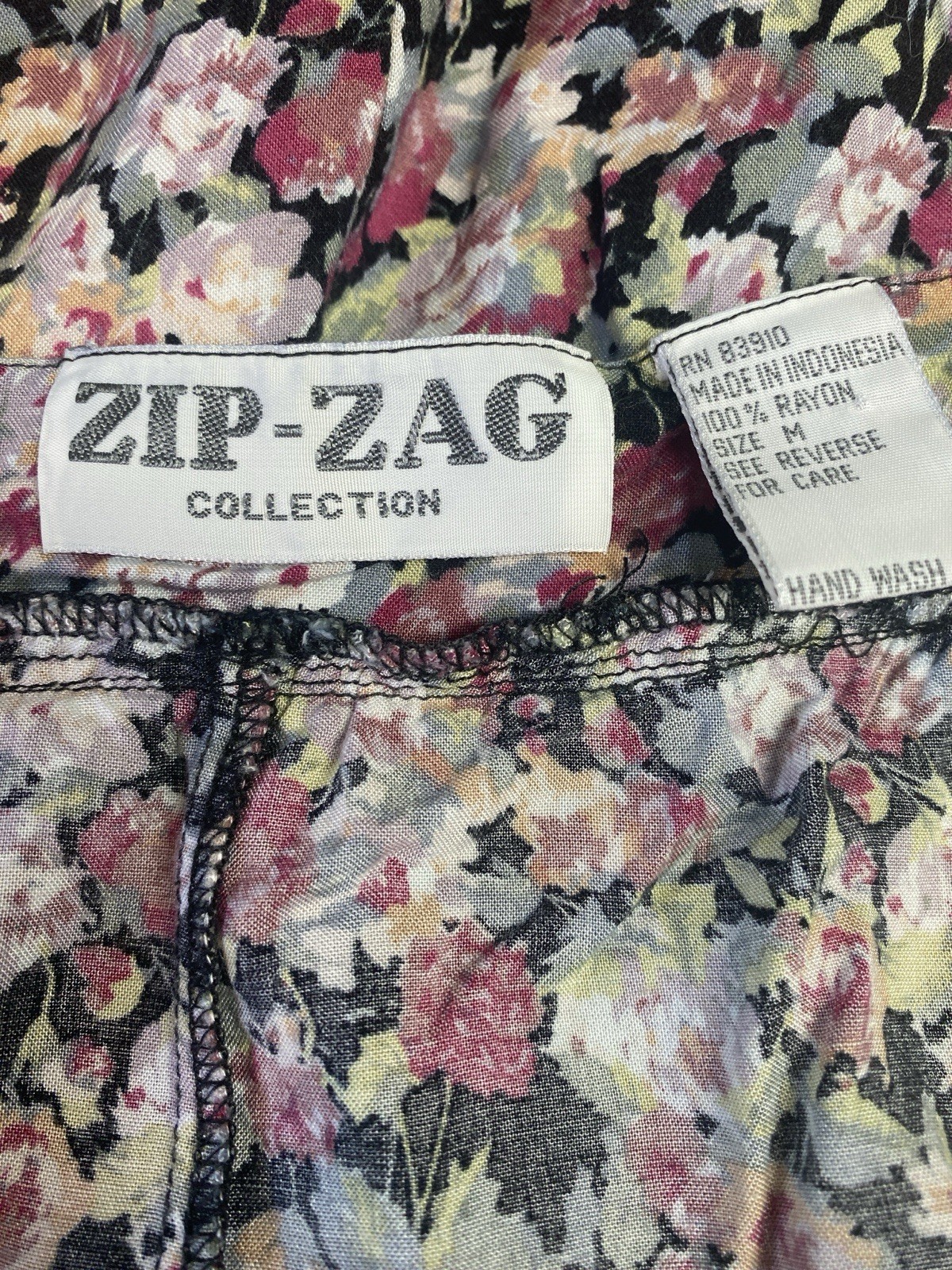 90’s Women’s Vintage Cottagecore Black Floral Pinafore Apron Maxi Dress M