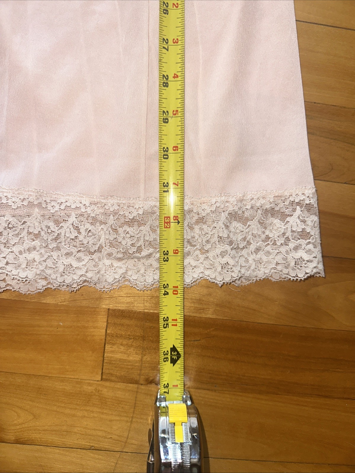 Vintage 60s Coquette Fairy Lingerie Pink Lace Slip Dress Size Small