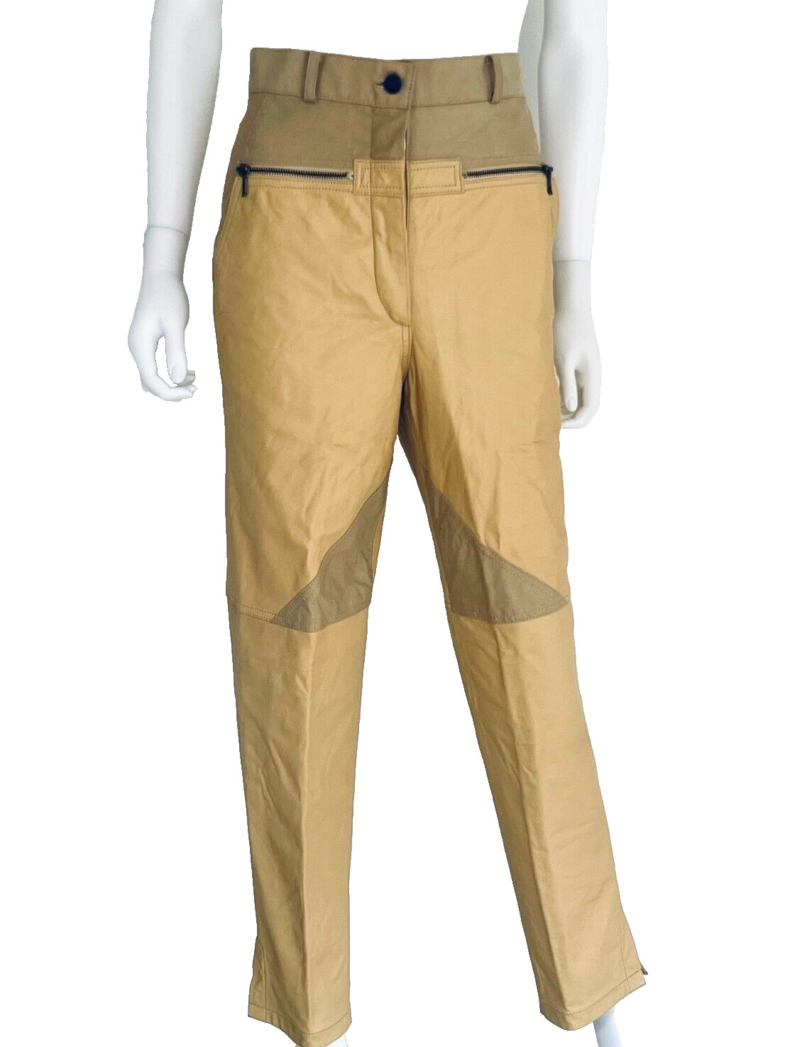 Vintage C1980s 100% Genuine Leather, Yellow Gold Pants Slacks, NEVER WORN, 8