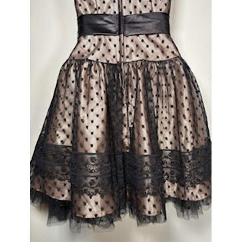 GUNNE SAX Jessica McClintock Dress 1 Black Champagne 90’s Prom Whimsigoth Glam