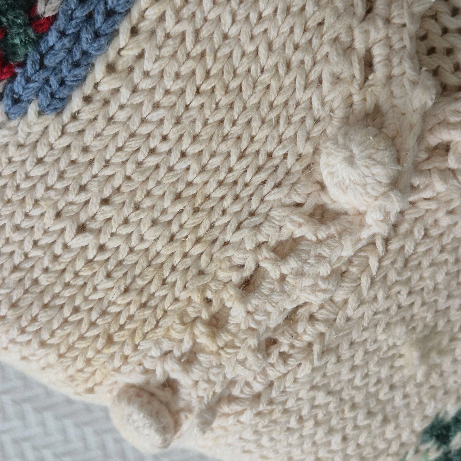 Vintage Heirloom Collectibles 1996 Christmas Sweater Vest Small Beaded Knit Xmas