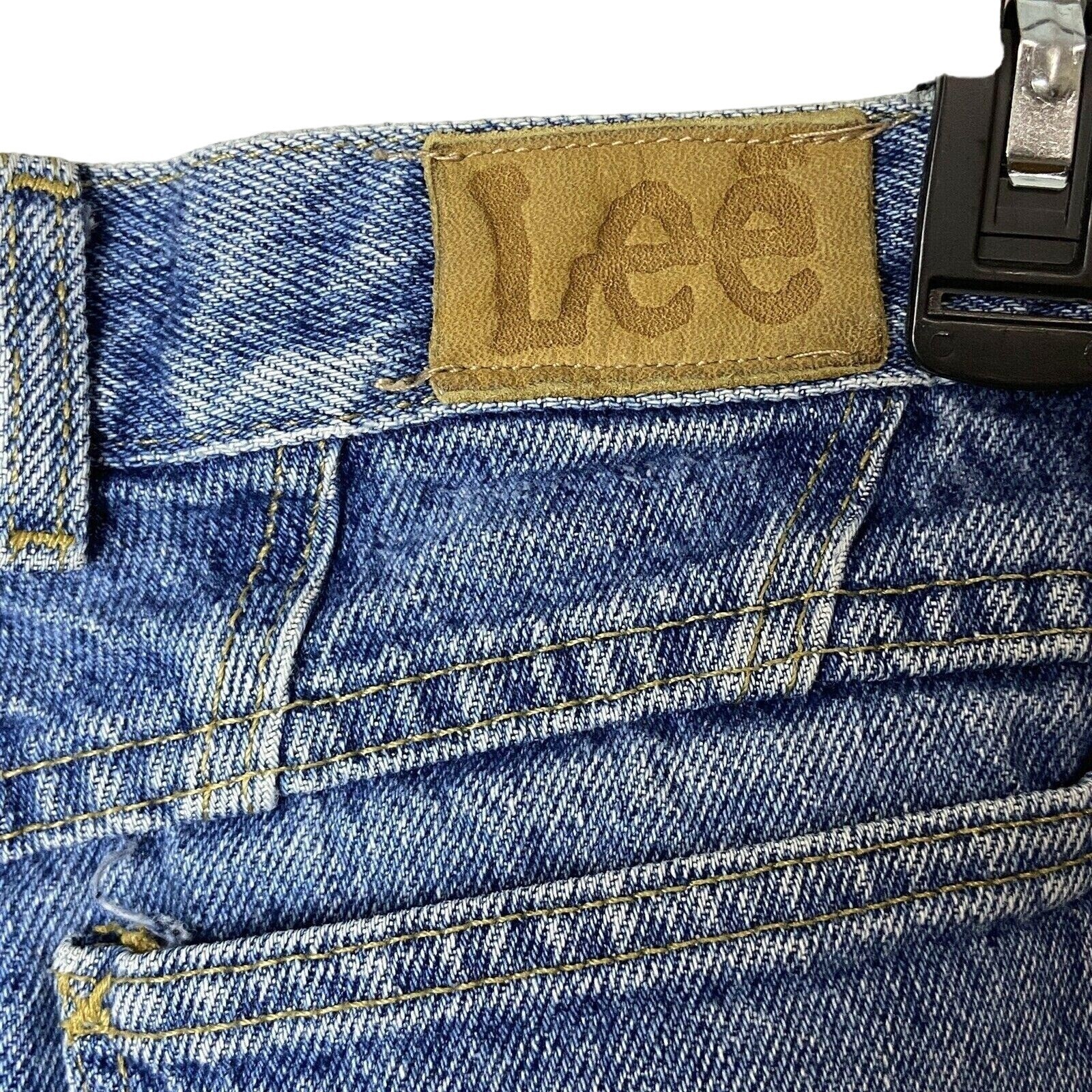 Vtg Lee Mom Jeans Womens 8 Long 100% Cotton High Rise Tapered Leg 27 x 32 USA