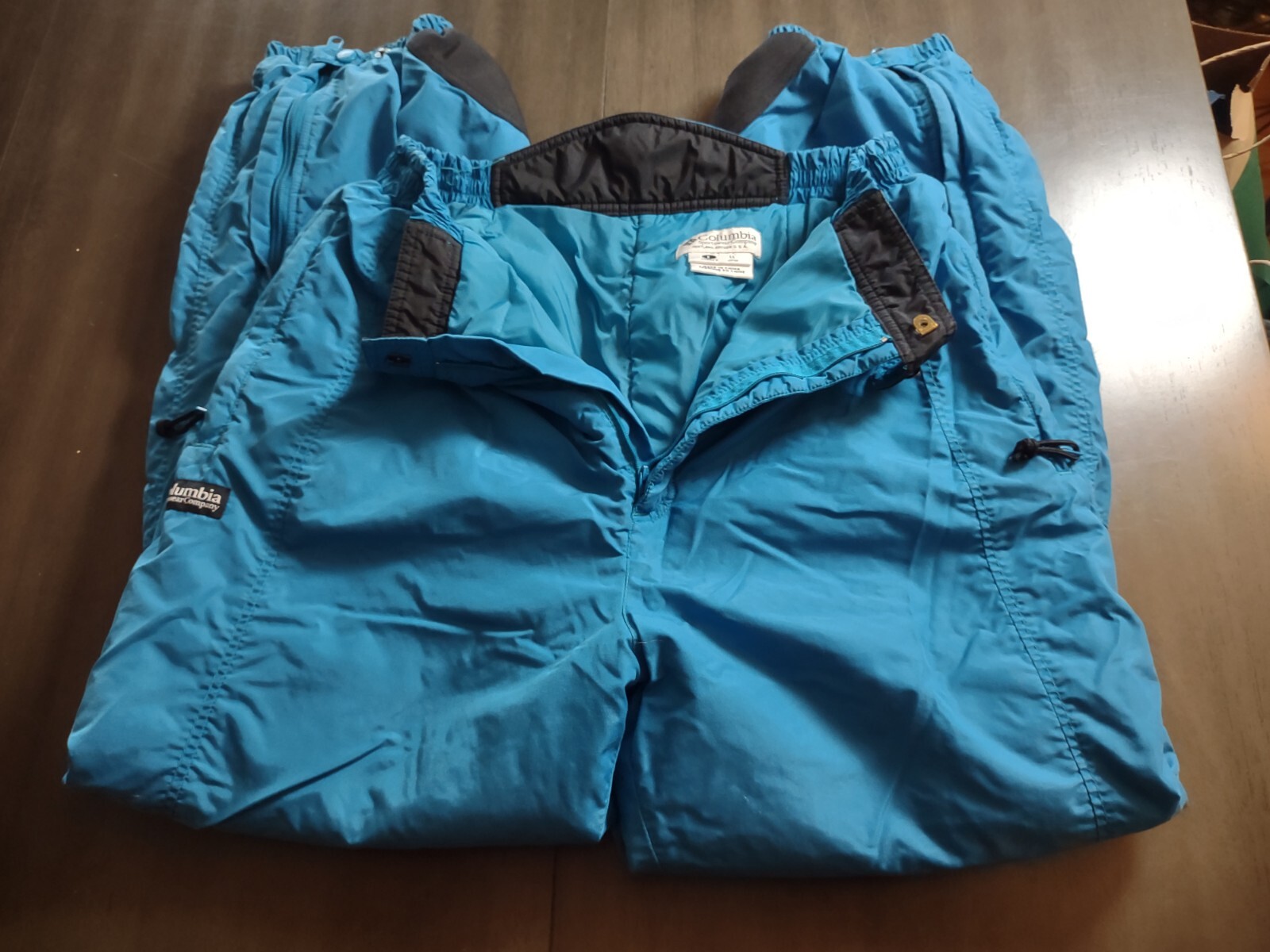 VTG Columbia Bugaboo 3-n-1 Ski Jacket & Pant Set w/ Gloves TealPurpleBlack Sz L