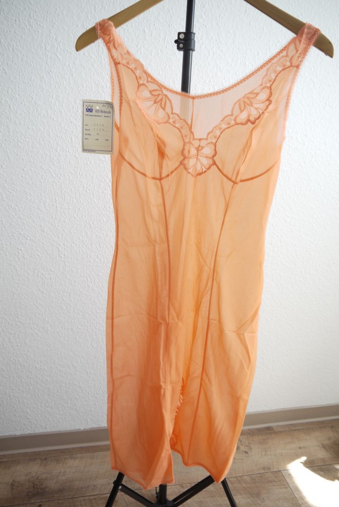 Negligee GDR women VEB knitted fashion vintage nightgown underskirt underskirt