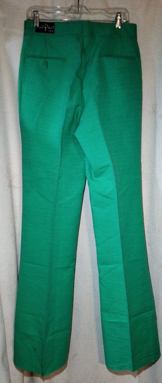 Vintage Hells Bells By Primo Bell Bottom Green Slacks Retro Hippie Flare Pants