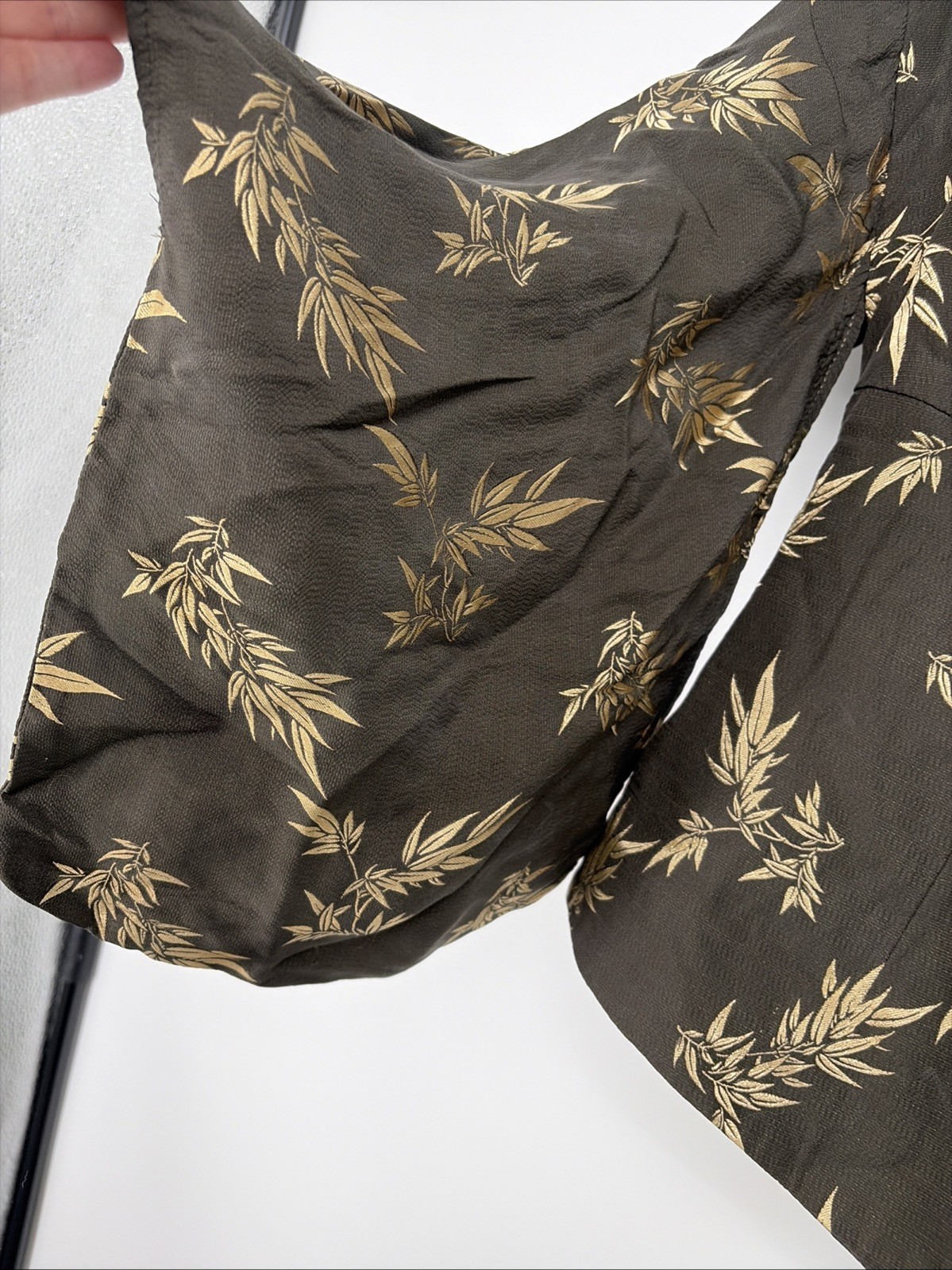 Vintage 80s Sue Wong Gold & Black Asian Inspired Blazer Top Small