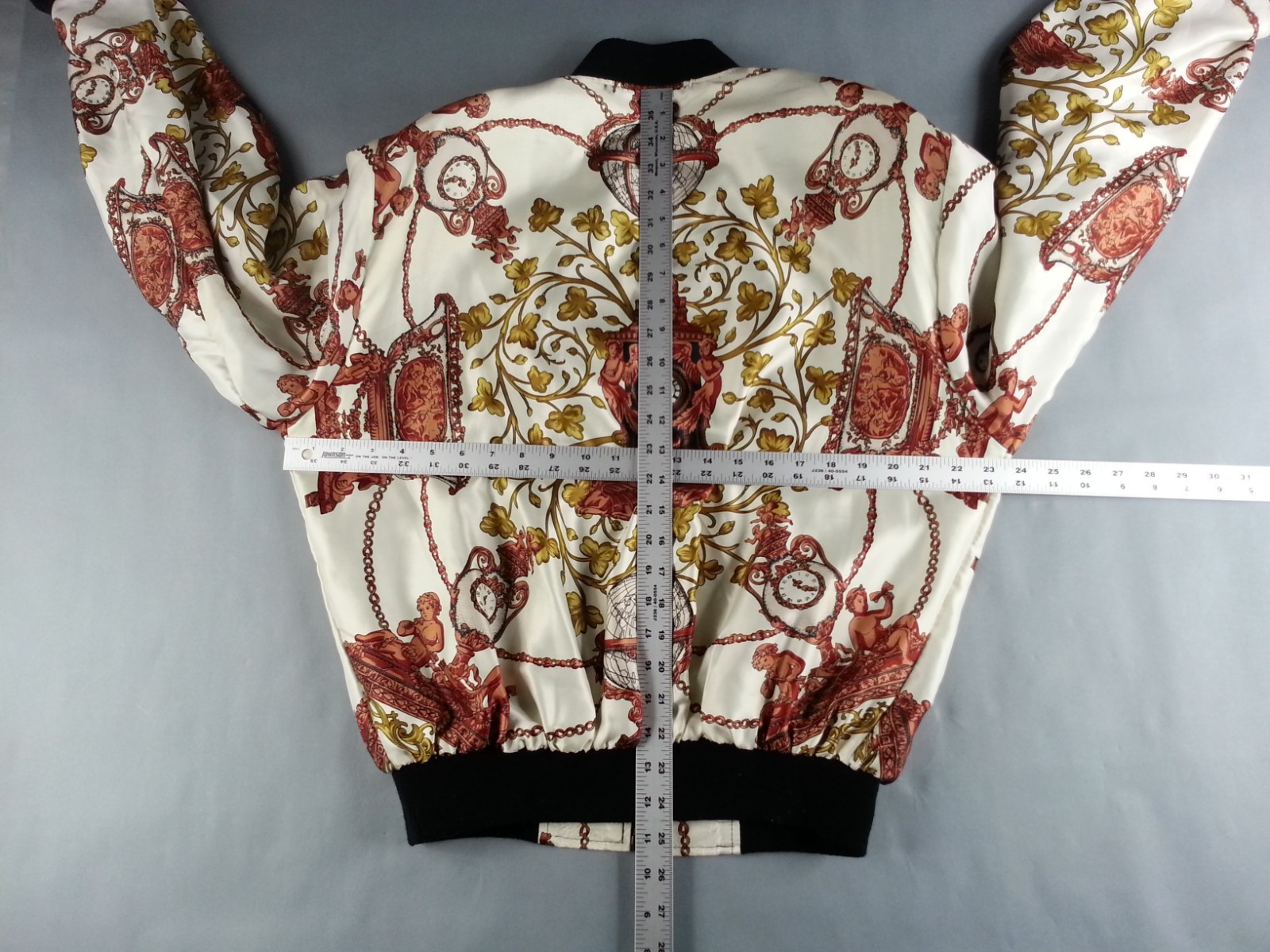 Vintage Retro 90’s Style Long Sleeve Jacket Korea Globe Florentine Pattern