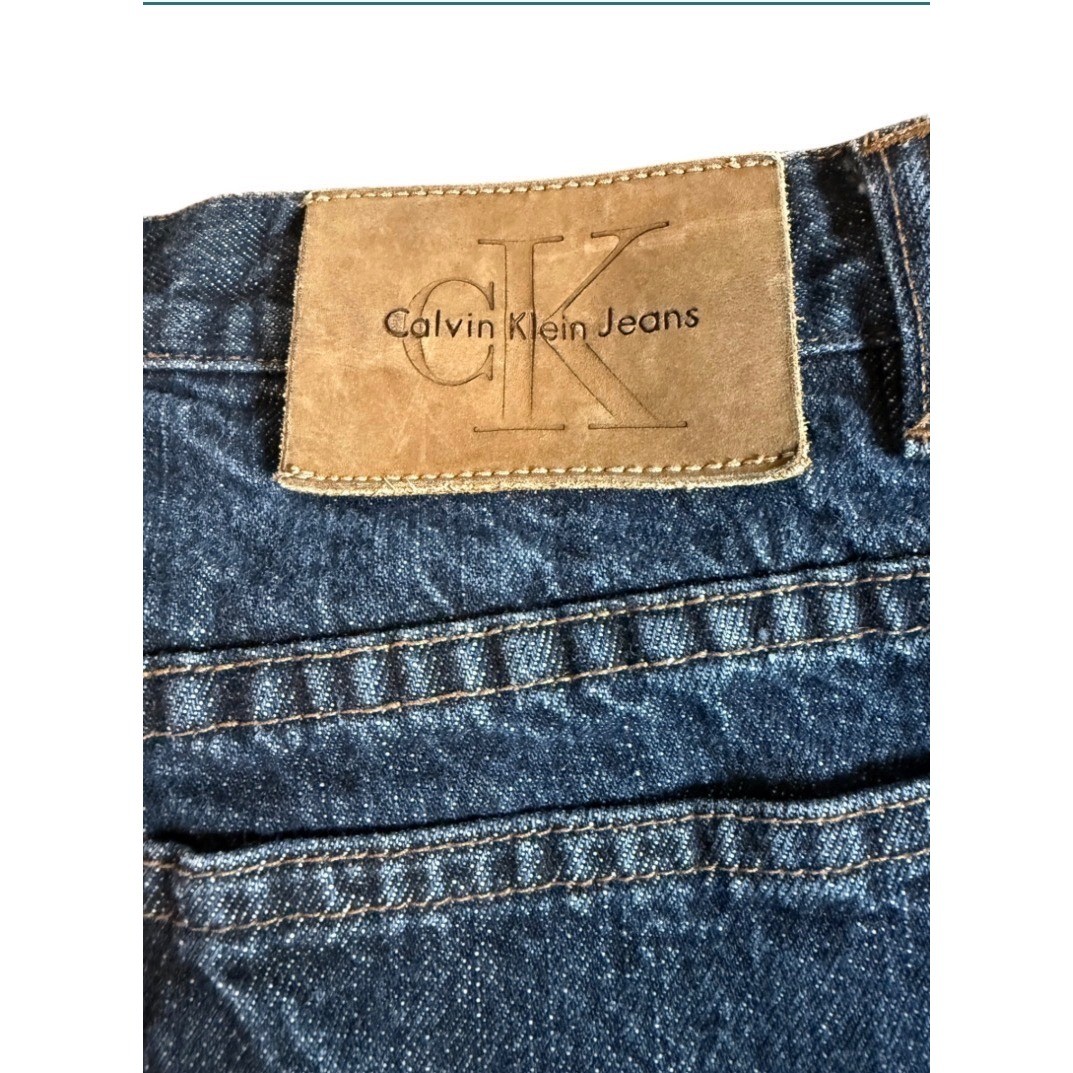 Vintage Calvin Klein Selvedge Jeans Women’s Size 8 Dark Wash Cuffed Crop Cotton