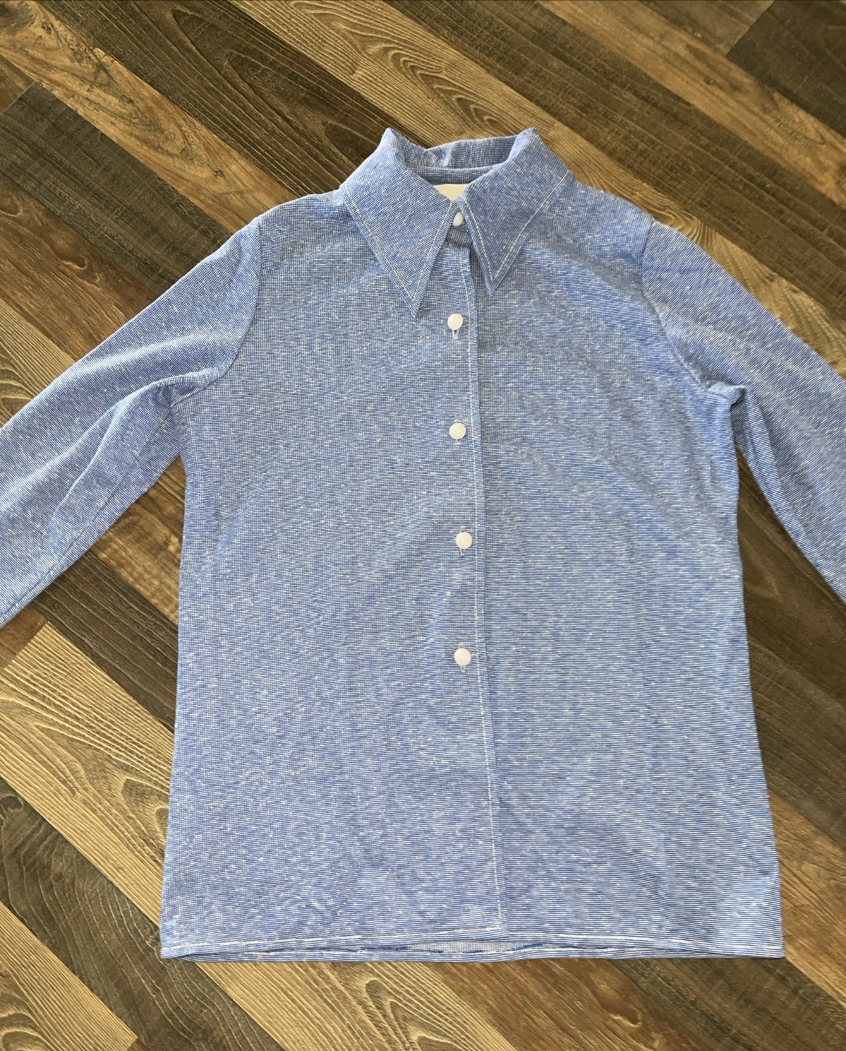 Rhapsody By Glazier Vintage Button Up Shirt Blue Women *Read