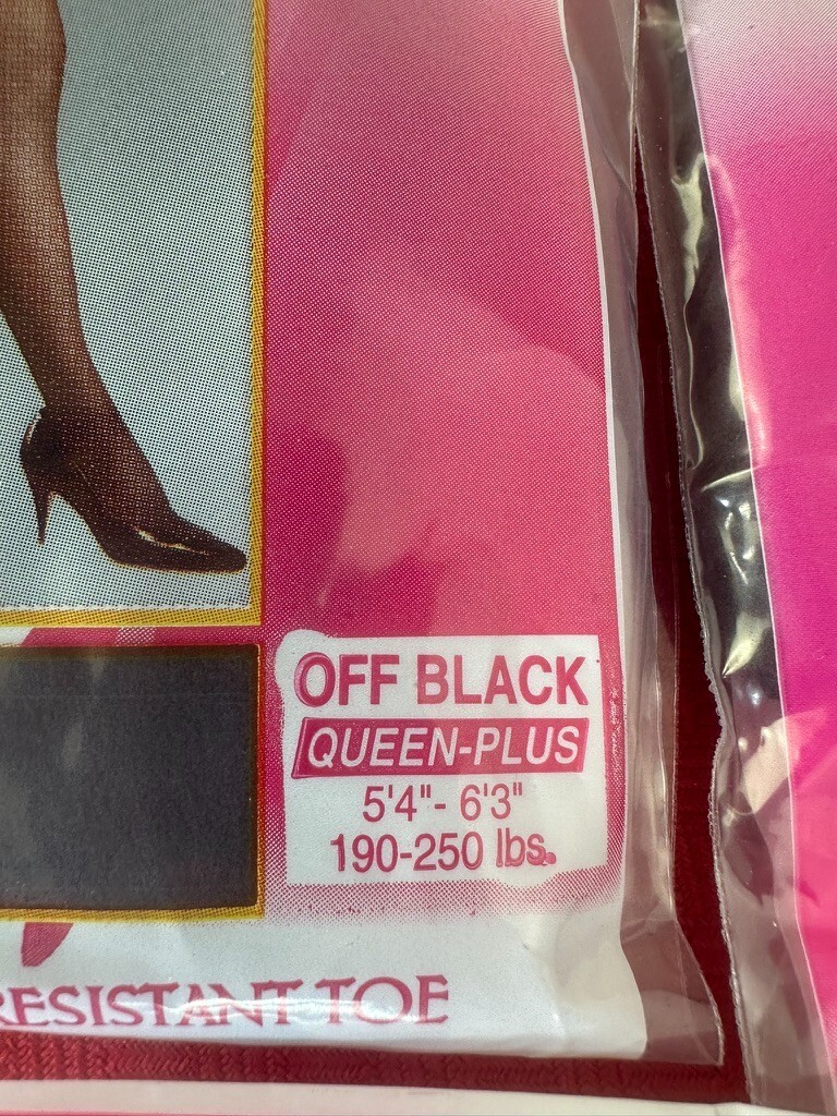 3 LOT Vintage Walgreens Panty Hose 5’4″-6’3″ Off Black Sandalfoot Run-resist