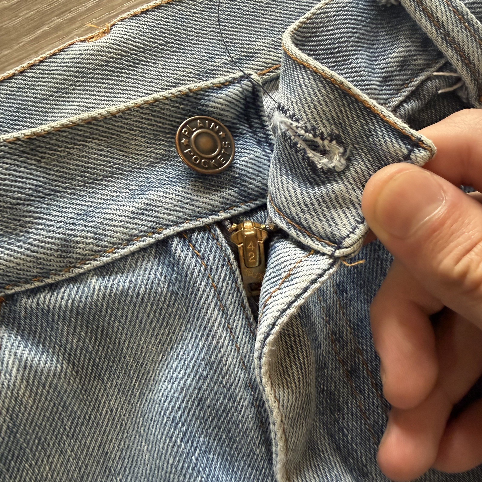 Vintage 70s Plain Pockets JC Penney Flare Bellbottom Jeans 30×31
