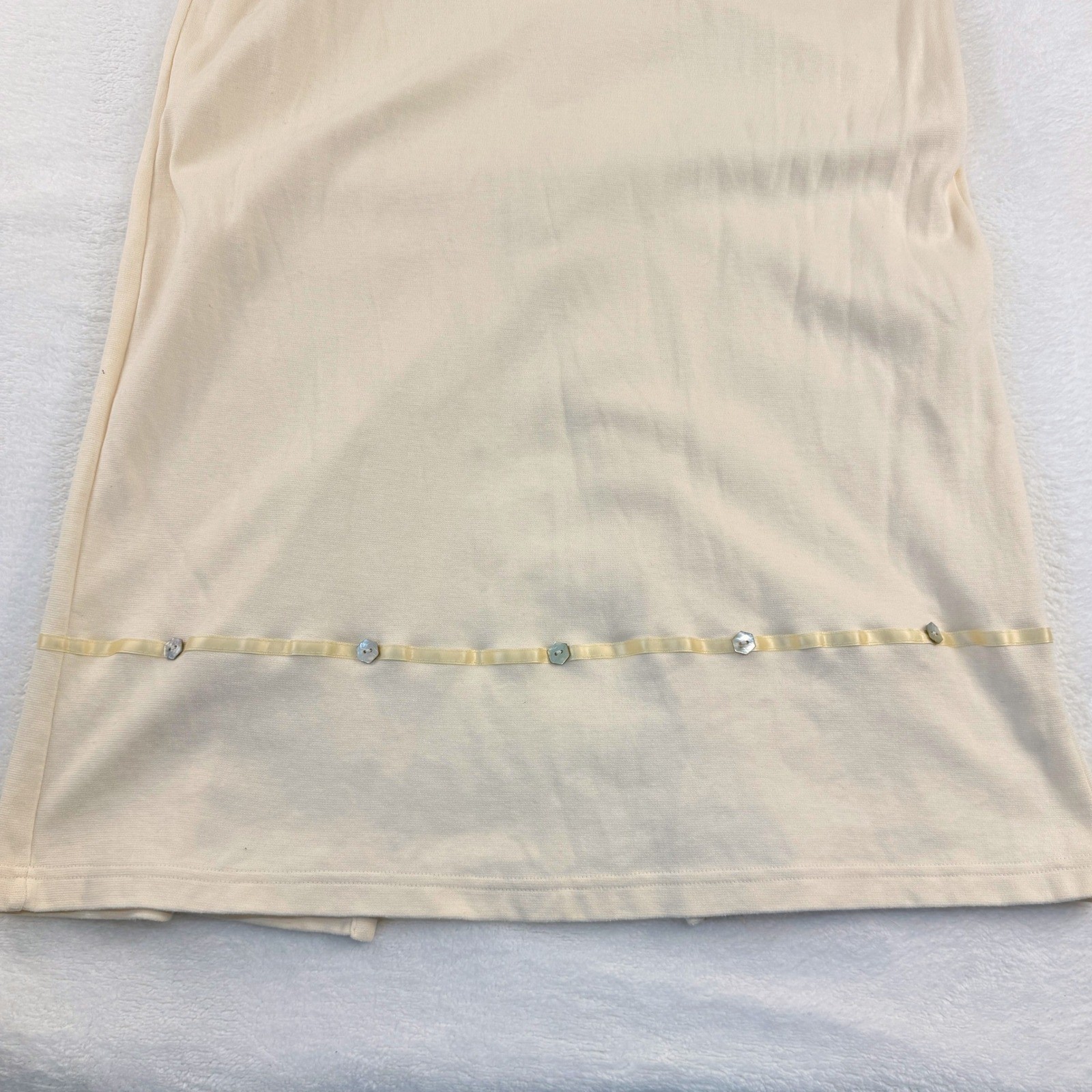 Vintage Earth Song Floral Embroidered Maxi Dress Fit Large Cream Cottagecore