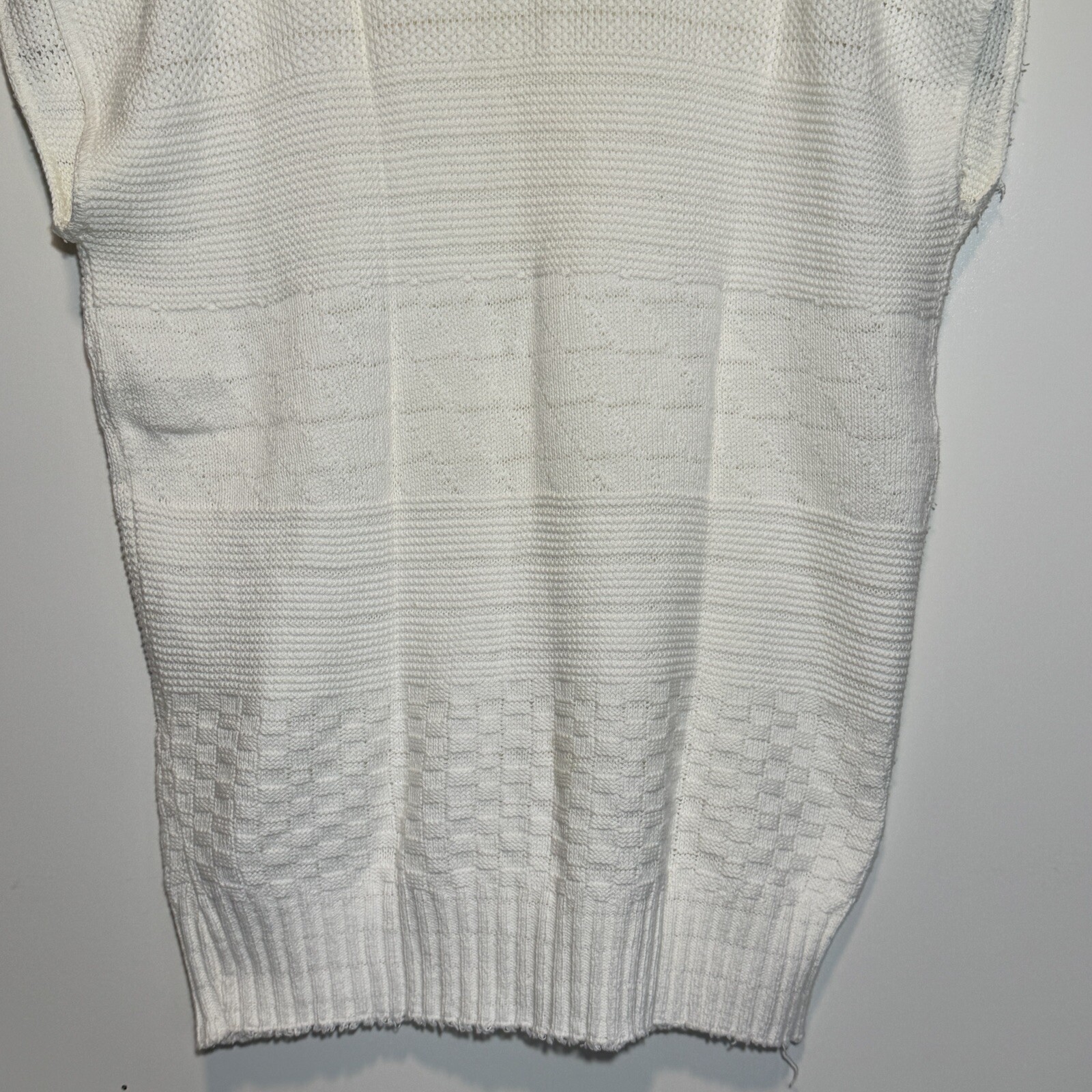Vintage 70s Arielle Shortsleeve Cotton Open-knit Sweater