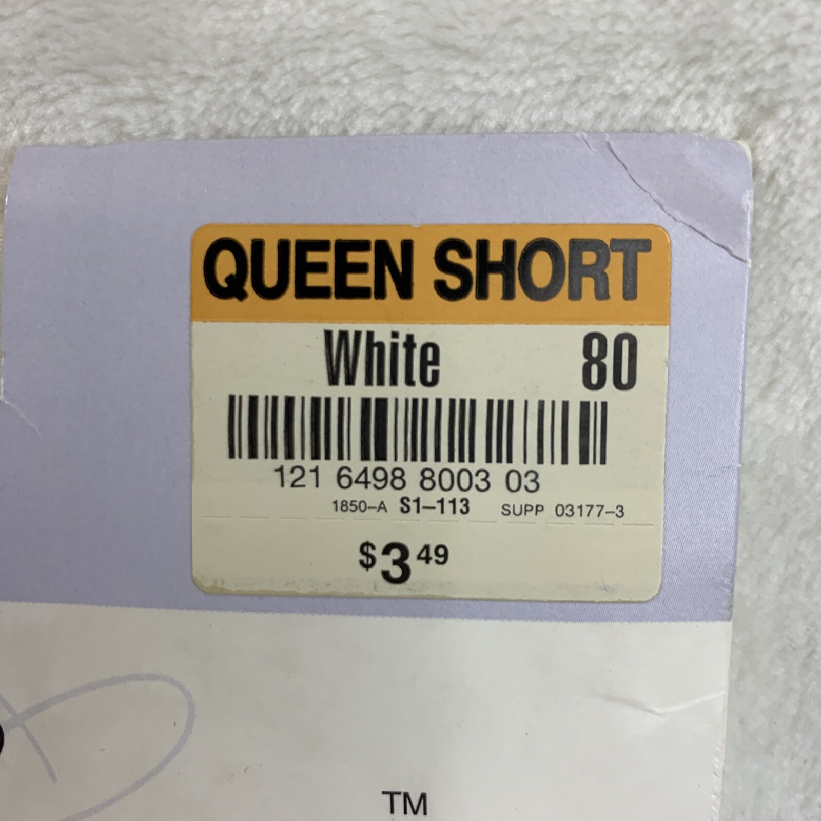 Vtg Worthington Extra Sheer Caress Queen Short White Active 20 Light Pantyhose