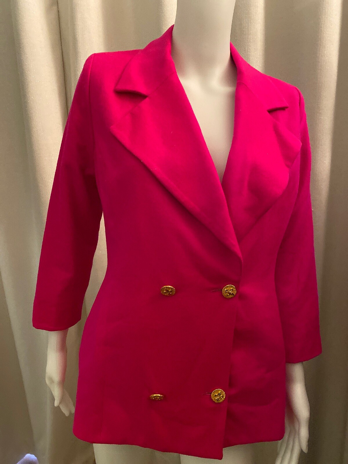 PATRICK KELLY VINTAGE 1980s DESIGNER Blazer Hot Pink
