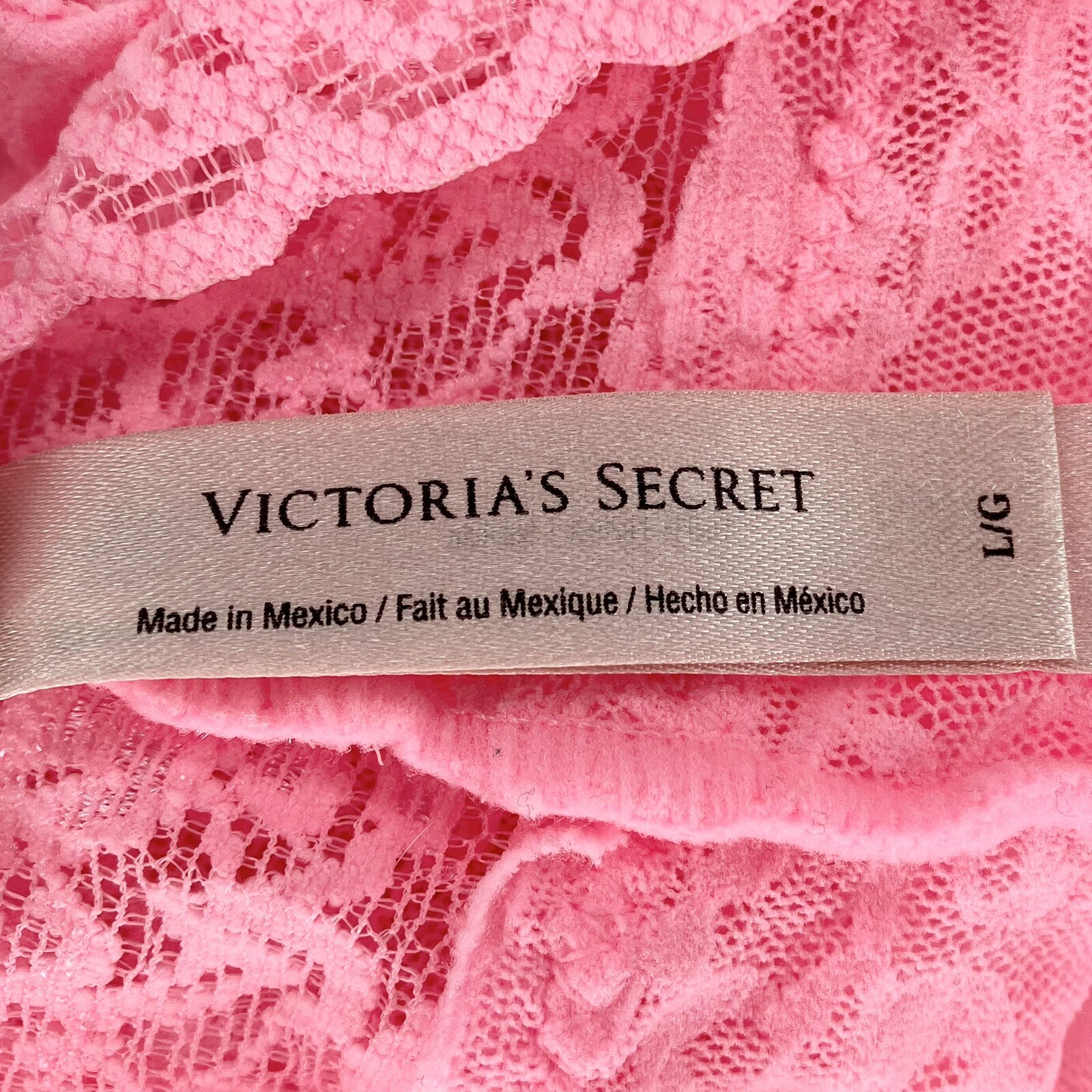 The Lacie Victoria’s Secret Low Rise Boy Short Pink Panties LG Lacey Vtg