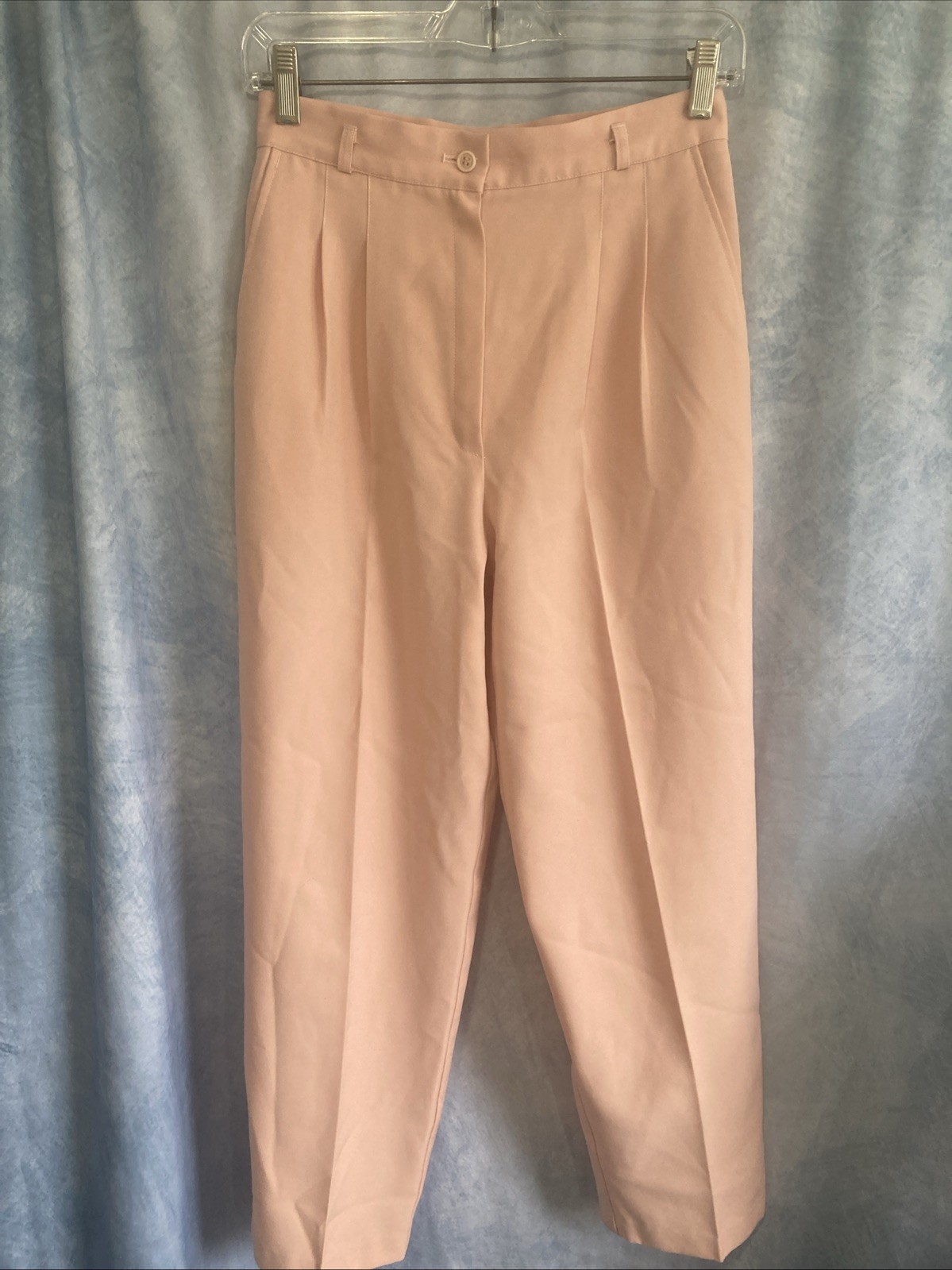 Vtg 90s Counterparts Petites Pink Pleated High Waist Pants 100% Polyester GUC