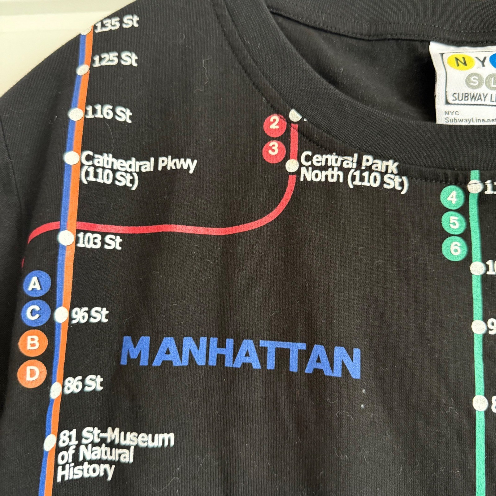 Vintage Y2K NYC Subway Train All Over Graphic TShirt medium travel New York City