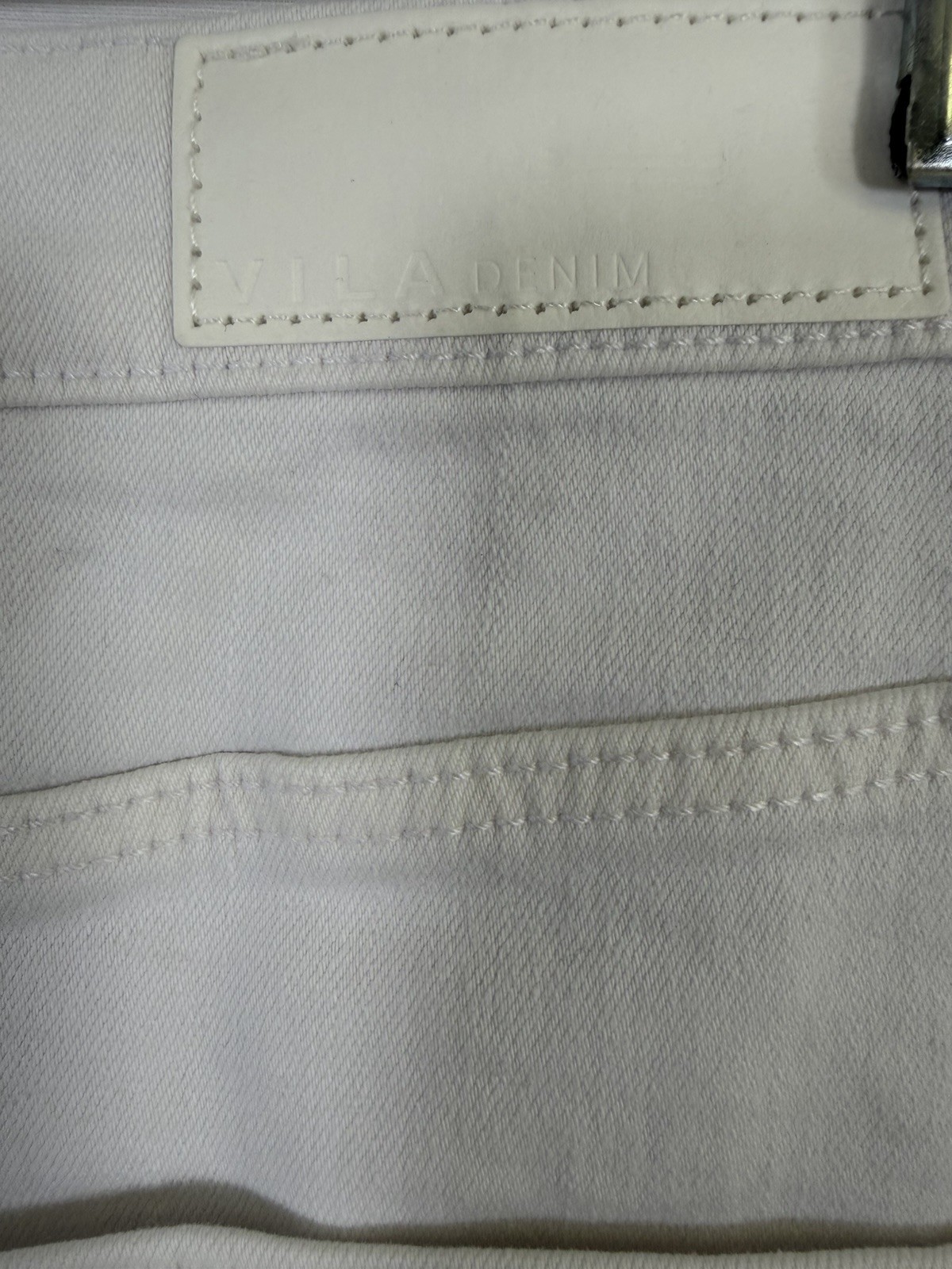 Vila White Denim Skirt Sz S NWT Capsule Closet Staple Casual Preppy Coastal Boho