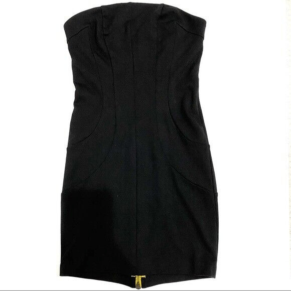 Vintage 90’s Mini Dress Neon Yellow Zippered Back Formal Body Con Size 0