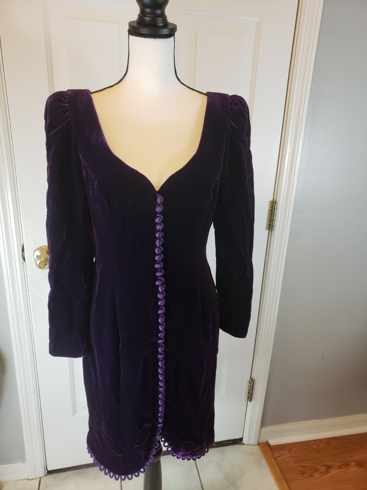 Vintage En Francais By Huey Waltzer & long Sleeve Dress SZ 8