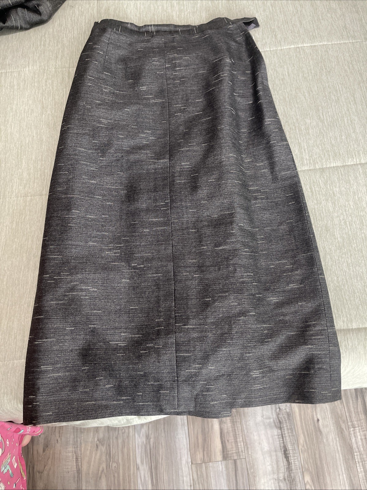 VTG Women’s 40s 50s Gray Lilli Ann Silk Skirt & Jacket Suit Set XS/S 1940s 1950s
