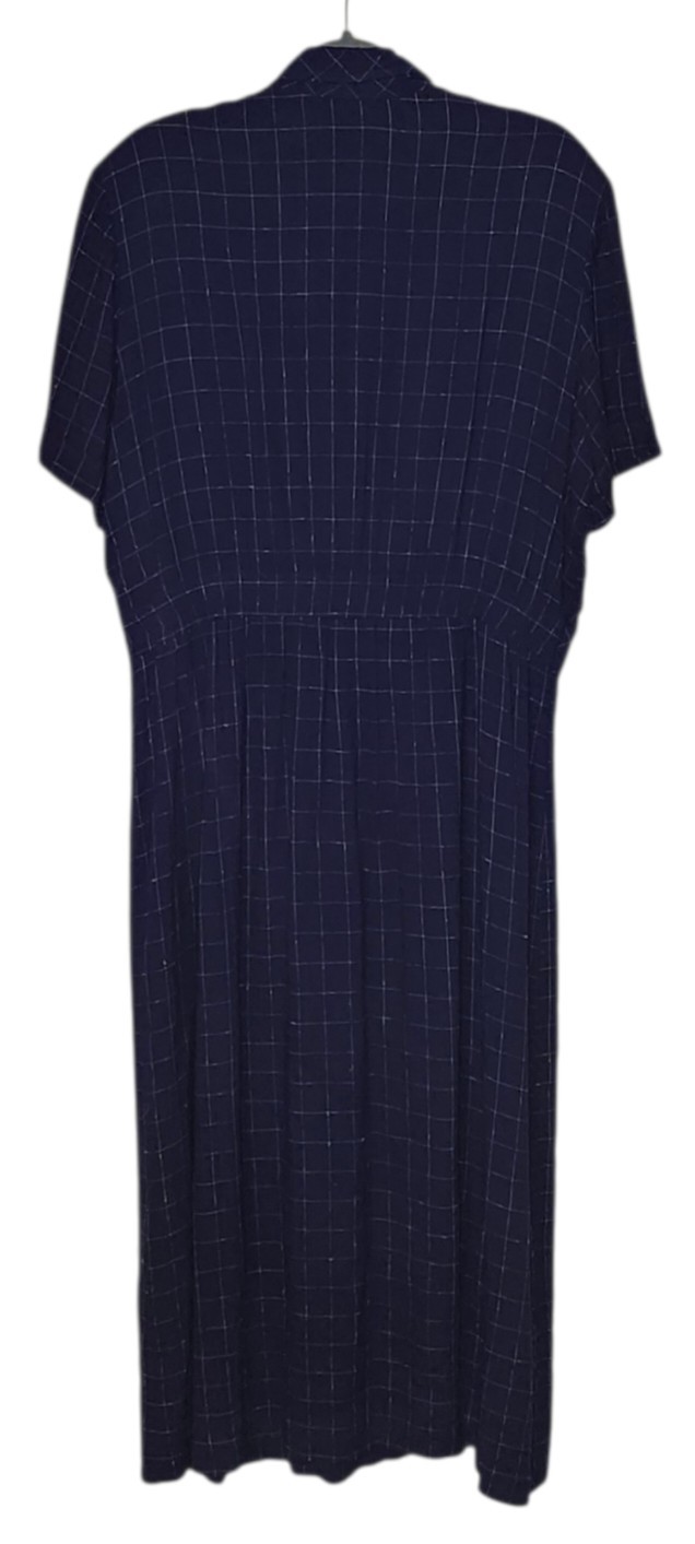 Lady Carol of New York Blue Plaid Midi Dress Size 18 – Vintage USA Made