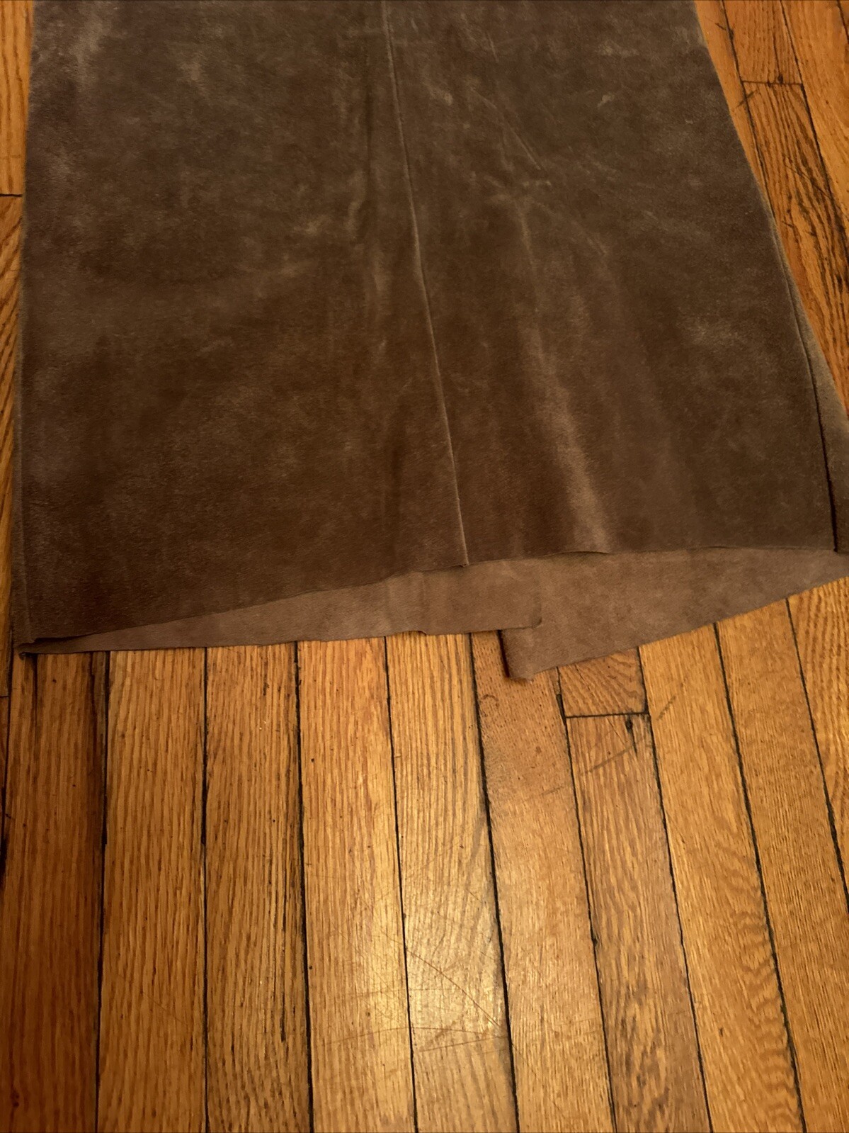 Ralph Lauren Country Brown Long Suede Western Skirt 12 Pockets 4 Pockets
