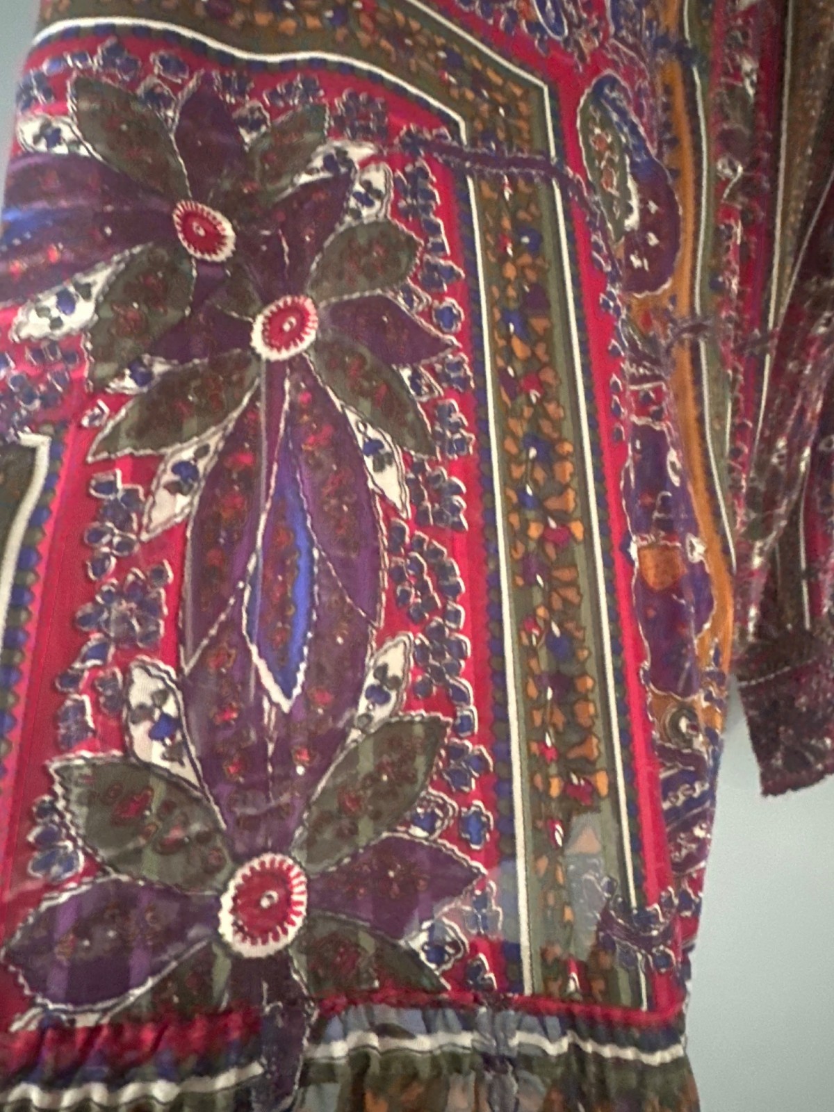 Vintage Leslie Fay Women’s 12 Resort Skirt Set Paisley Cruise Vacation Glam