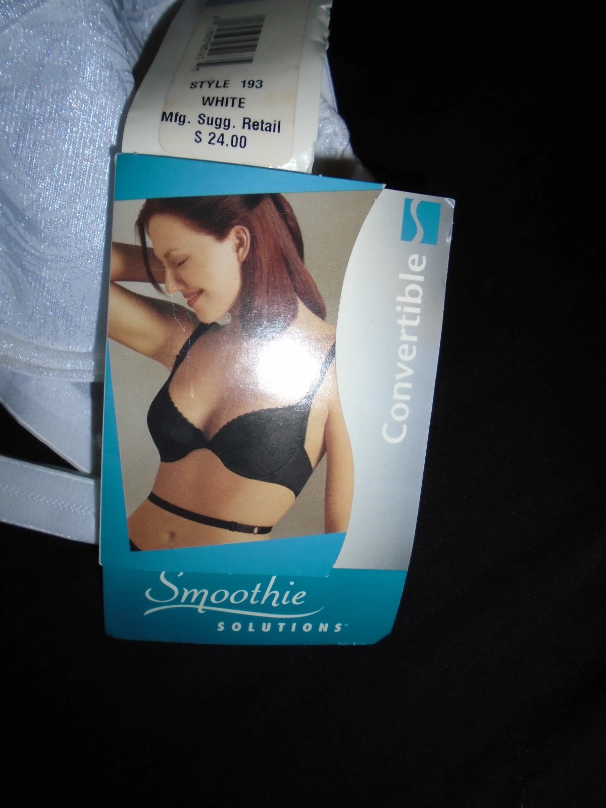 34B NWT White Underwire Convertible Vintage SMOOTHIE Backless Bra #193 34B