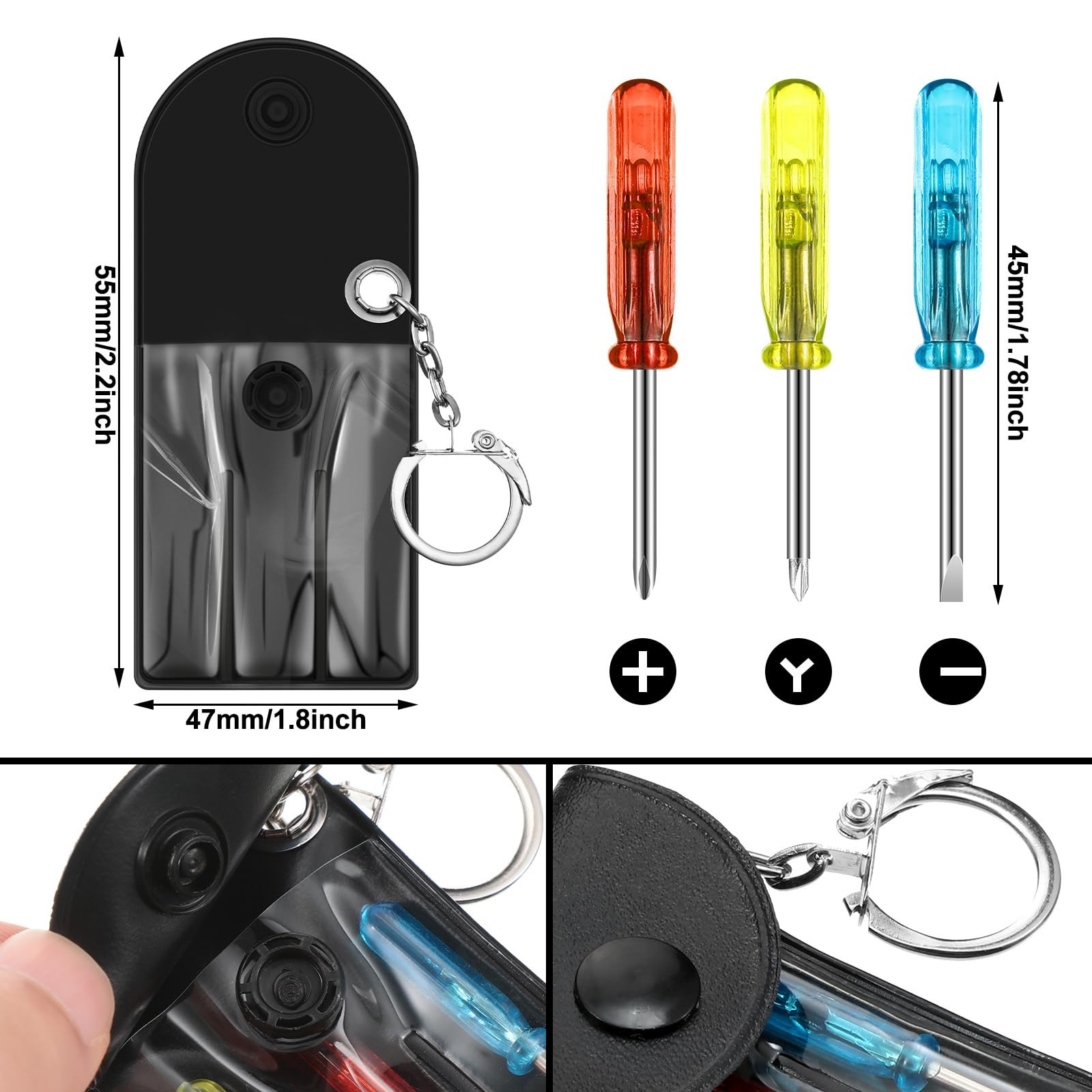 Jutom 45 Pcs Mini Construction Helmet Keychains Tape Screwdrivers Tool Adult Men