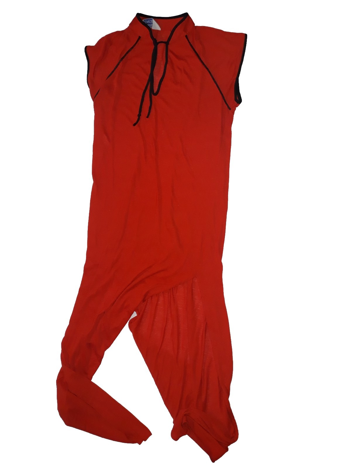 Vintage 70s Berkleigh Juniors Red & Black Women’s Jumpsuit Size 11 RARE