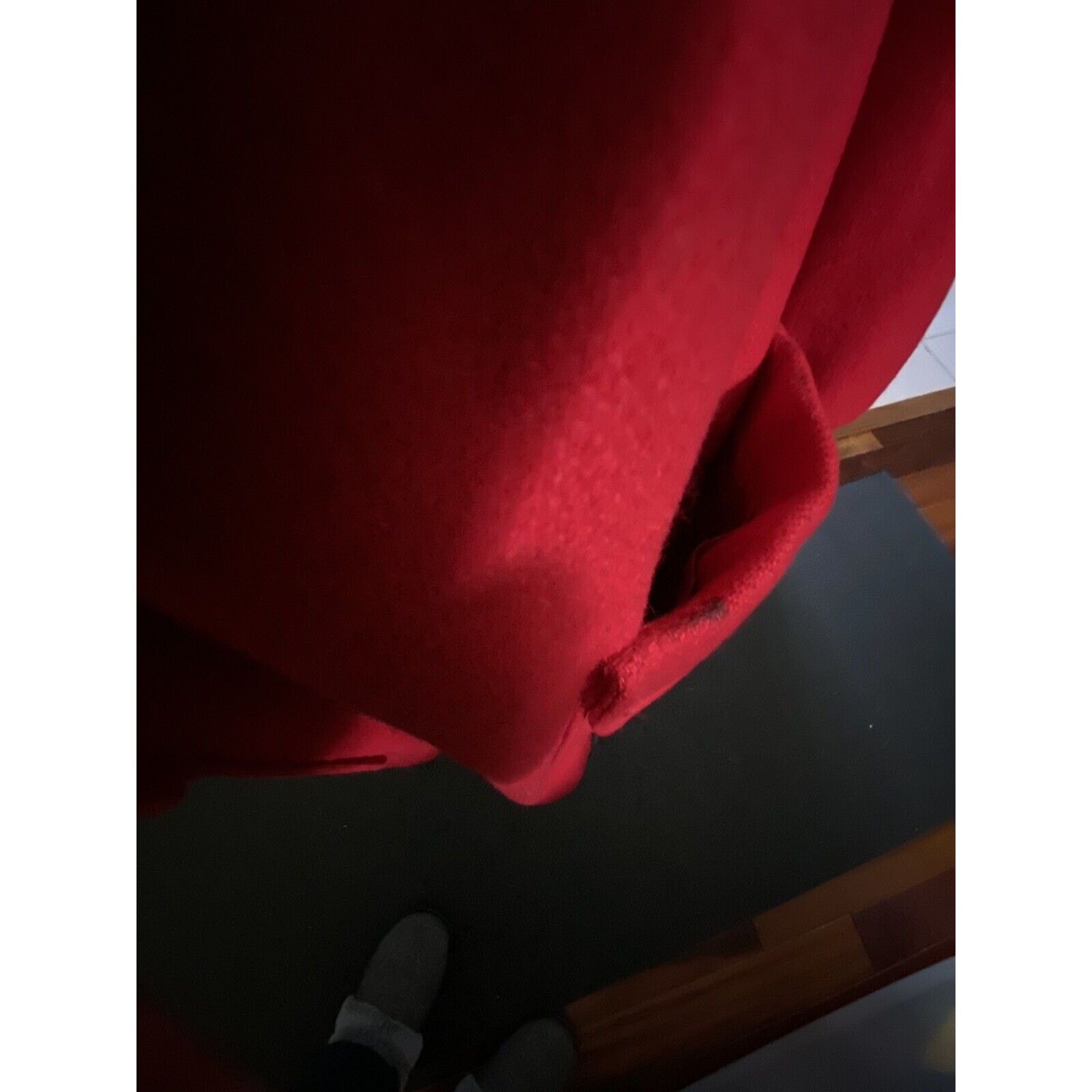 Sears Fashions Designs Red Wool Nylon Winter VTG Ladies Coat Jacket Cabin READ