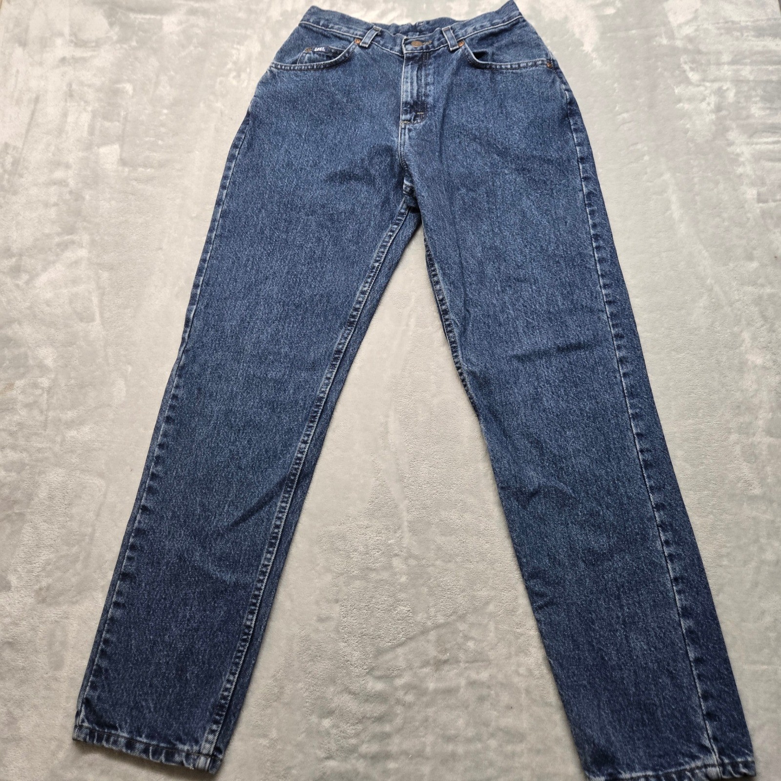Vintage Lee Womens 28×30 High Waisted Mom Jeans Medium Wash Tapered Leg