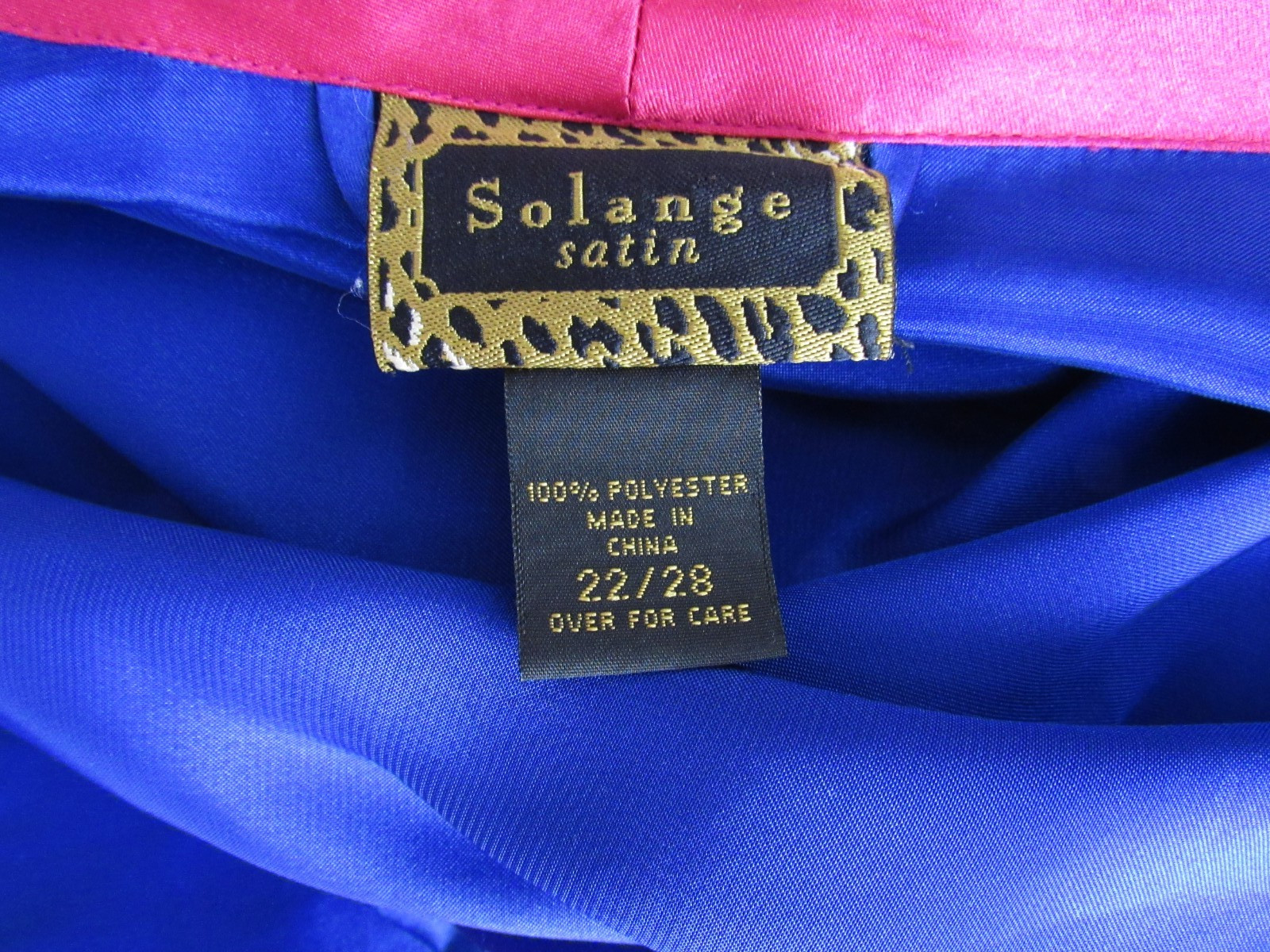 Vintage Solange Silky Satin Purple Applique Kimono Full Length Robe 1X 2X 3X