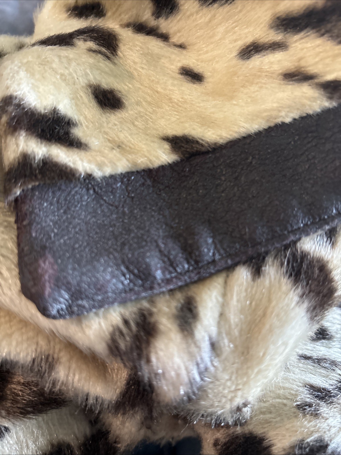 Vintage 1960s Faux Leopard Coat Safari Sportowne La France Swing Women’s Size 8