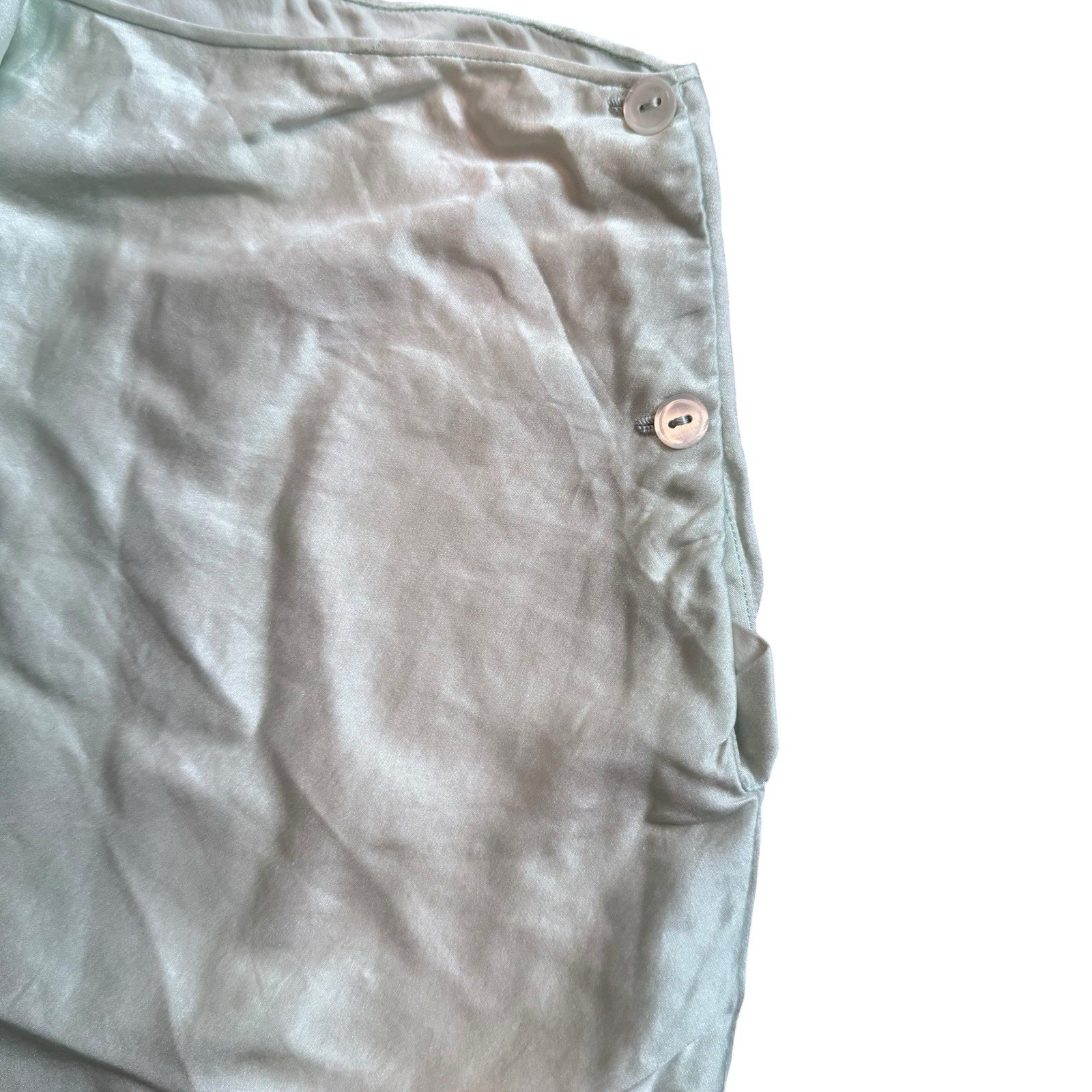 Vintage 1930s tap pants Mint Green lace trim button side 27” waist Floral