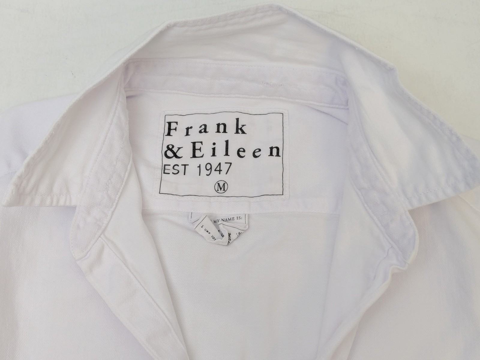 Frank & Eileen Eileen Relaxed Button Up Shirt Famous Denim in White, Size Medium