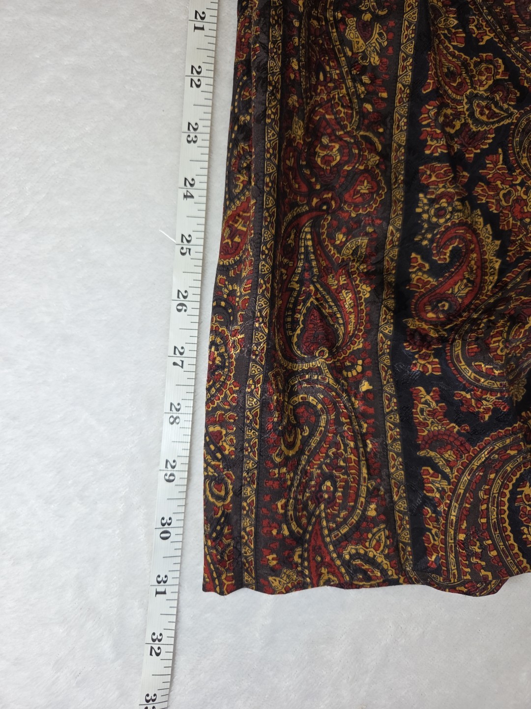 Vtg O By Oscar De La Renta 100% Silk Paisley Tie Neck Dress Skirt Blouse Set